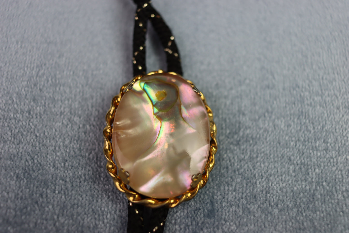 Vintage Oval Glass Cabochon Bolo Western Tie