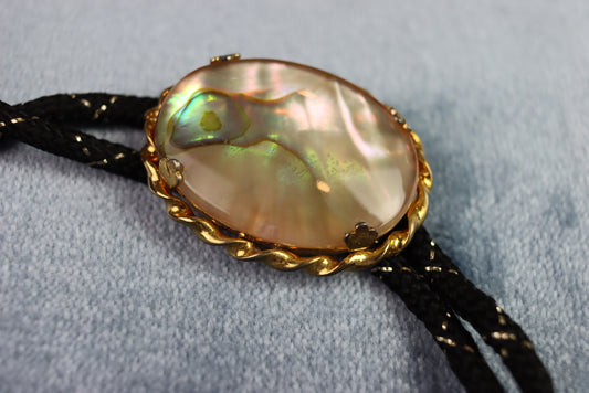 Vintage Oval Glass Cabochon Bolo Western Tie