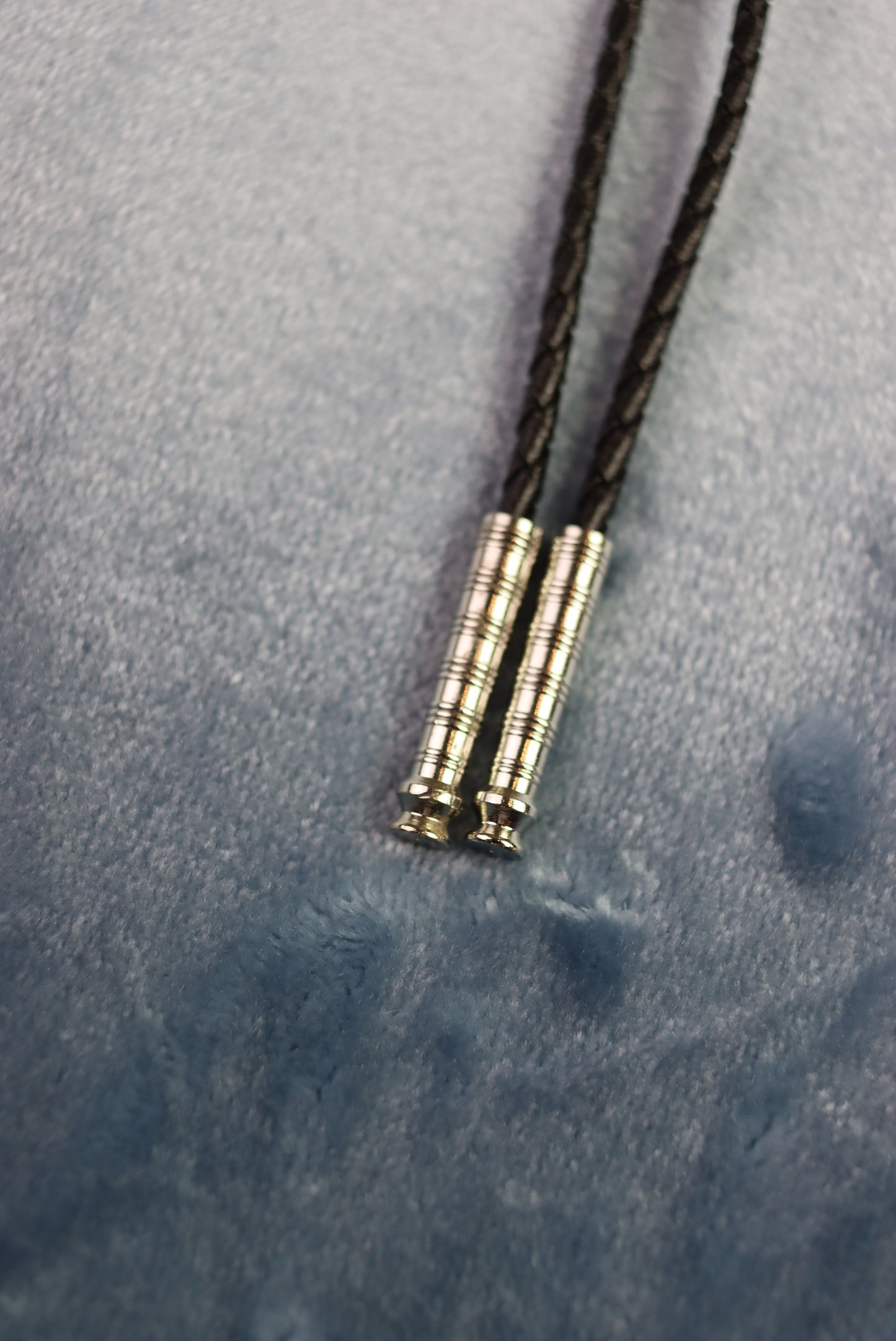 Vintage Silver Mounted Onyx Cabochon Bolo Western Tie