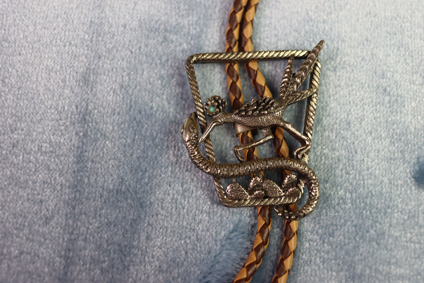 Vintage Road Runner and Snake Bolo Western Tie