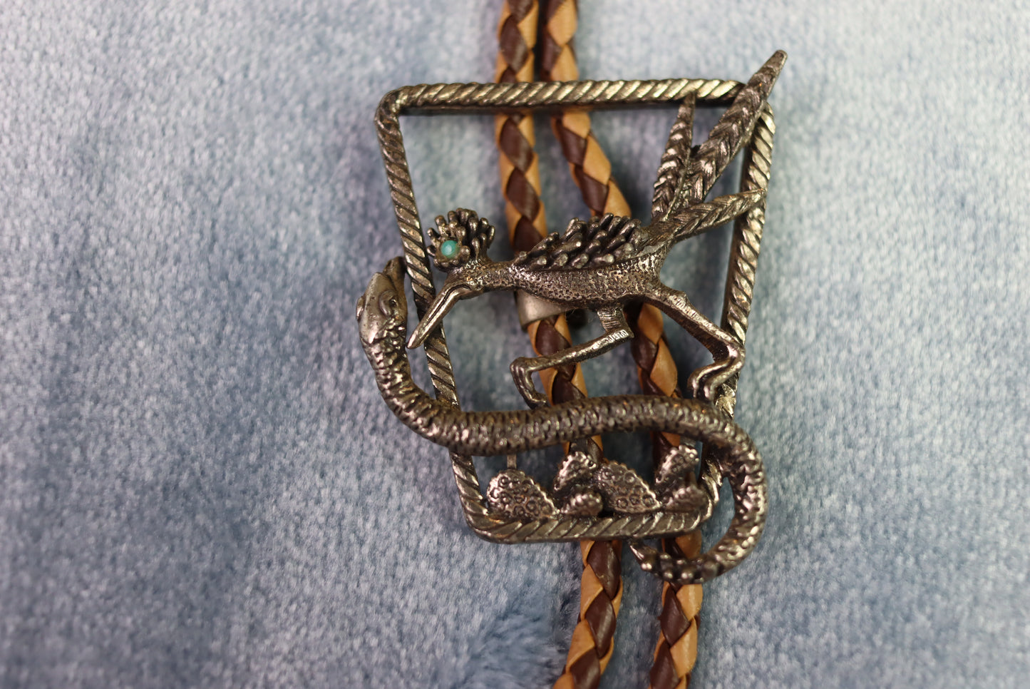 Vintage Road Runner and Snake Bolo Western Tie