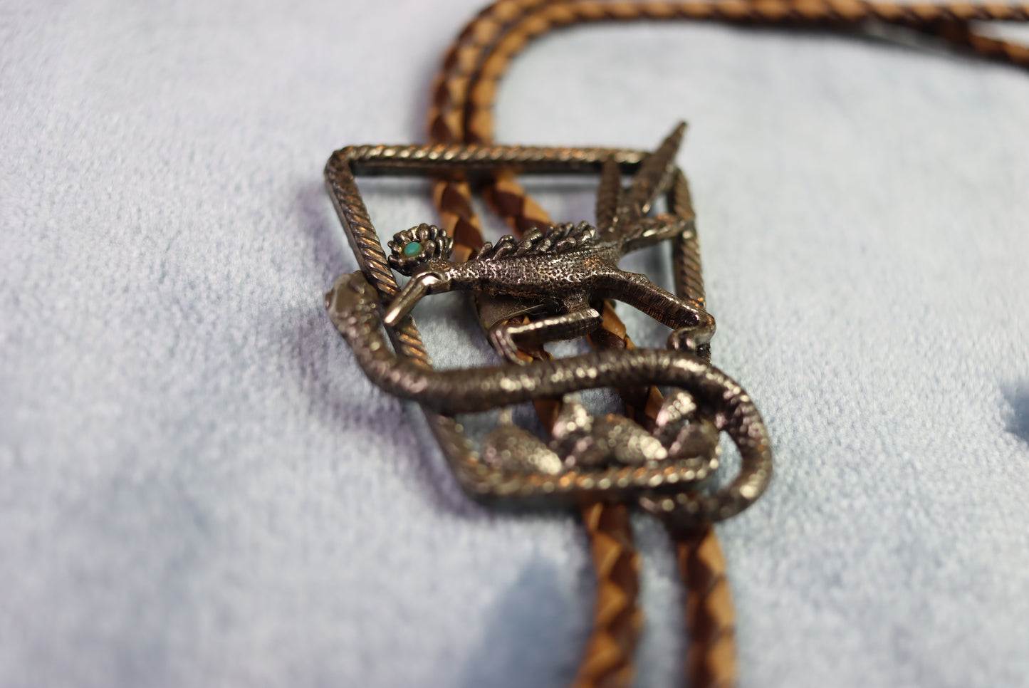 Vintage Road Runner and Snake Bolo Western Tie