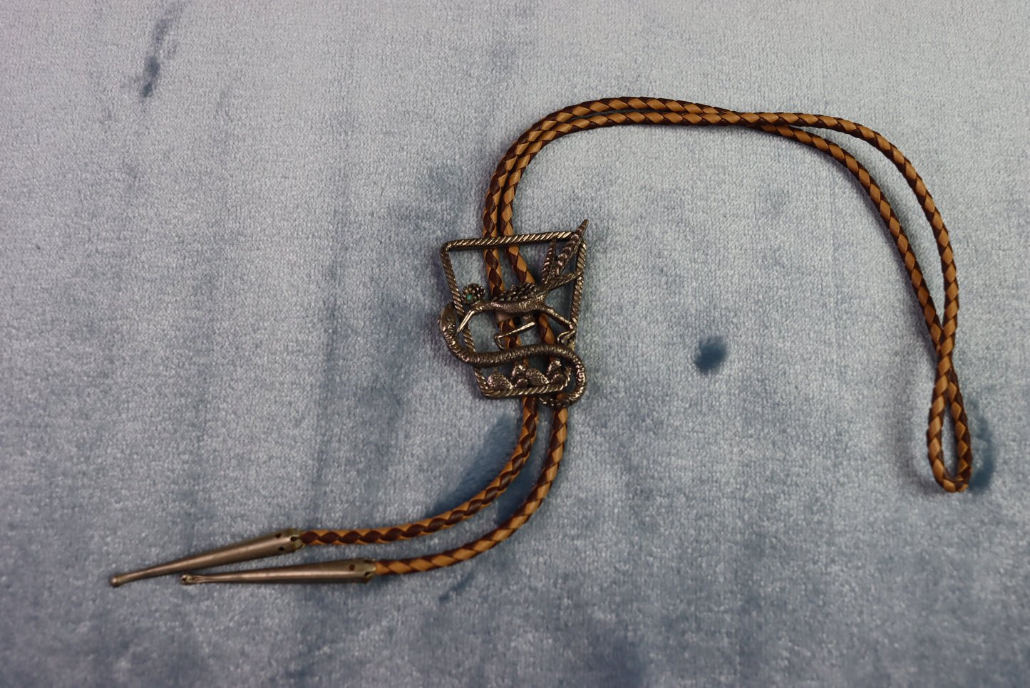 Vintage Road Runner and Snake Bolo Western Tie