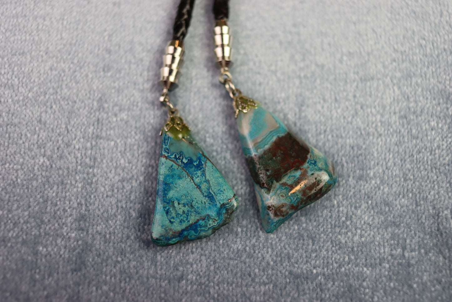 Vintage Agate Slide and Aiglets Bolo Western Tie