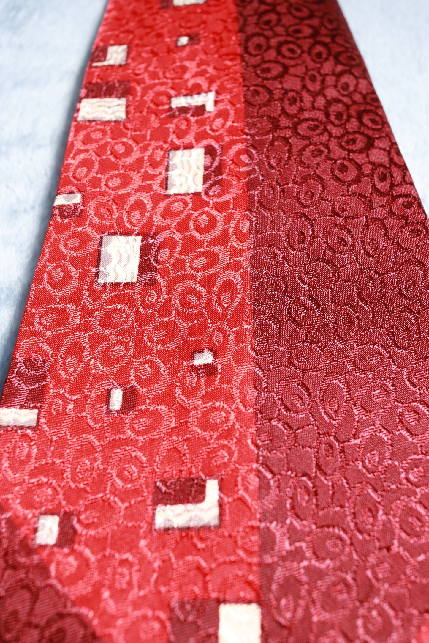 Wilson Brothers Yellowstone Prints Jacquard Abstract Vintage Swing Tie 1940s/50s
