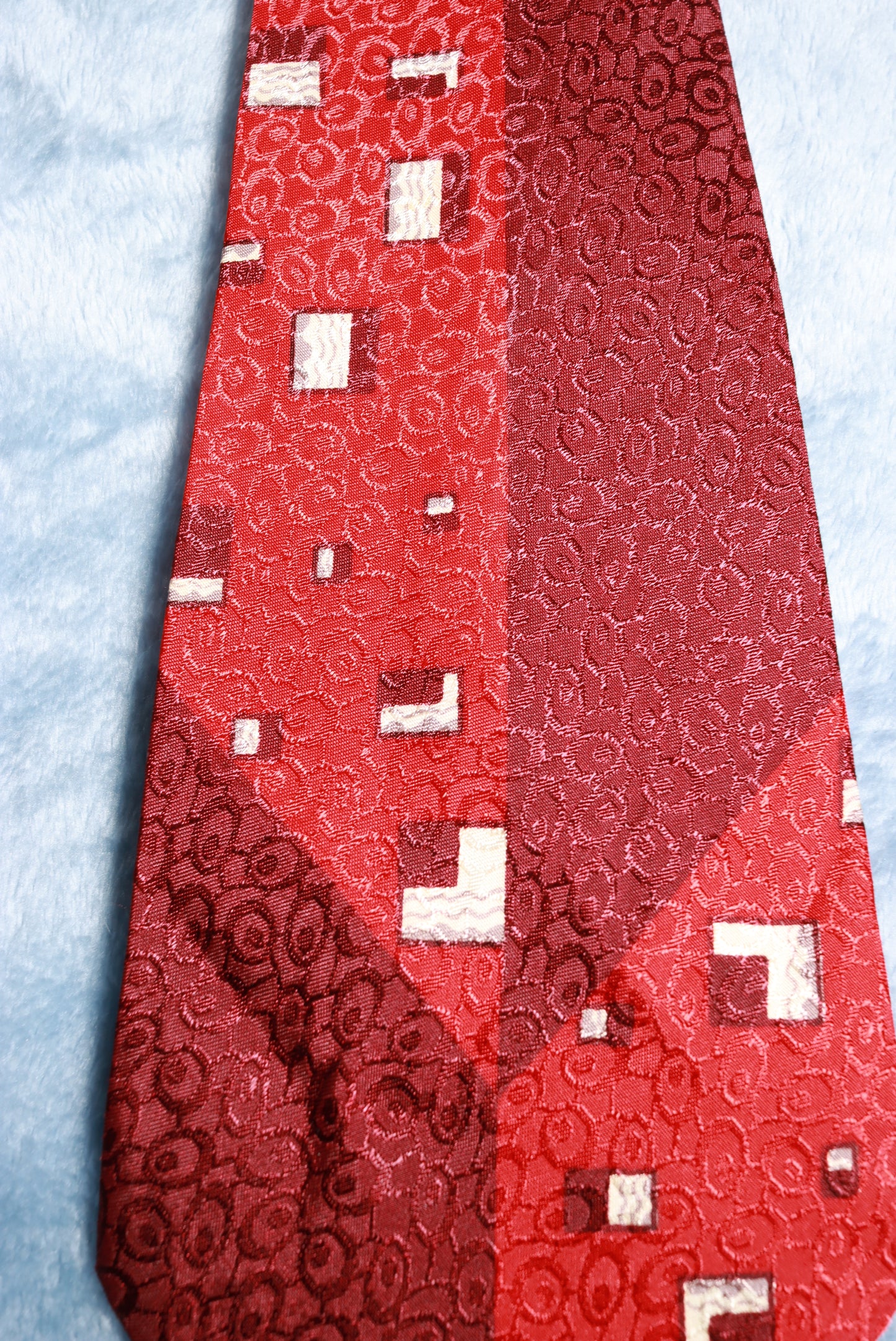 Wilson Brothers Yellowstone Prints Jacquard Abstract Vintage Swing Tie 1940s/50s