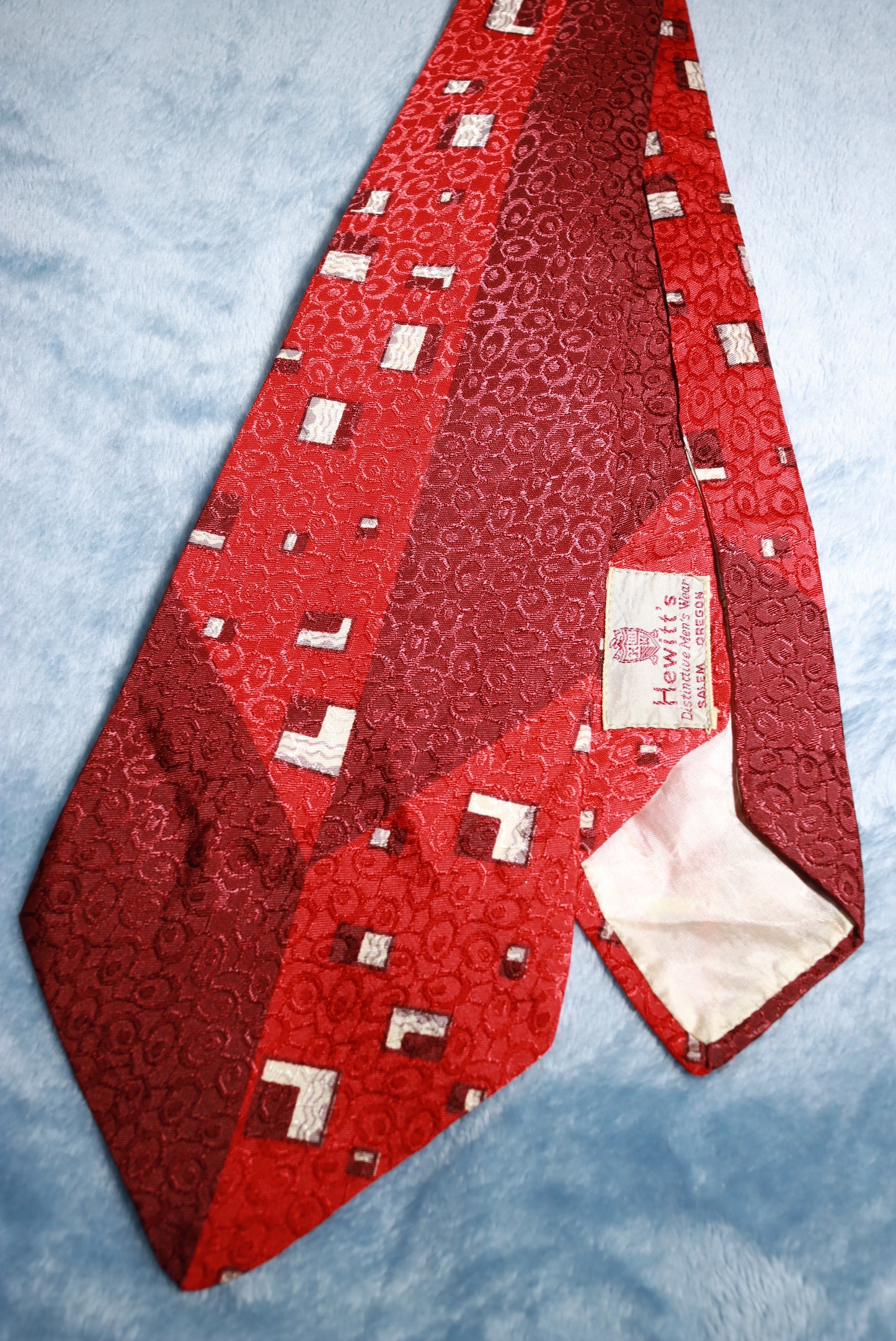Wilson Brothers Yellowstone Prints Jacquard Abstract Vintage Swing Tie 1940s/50s