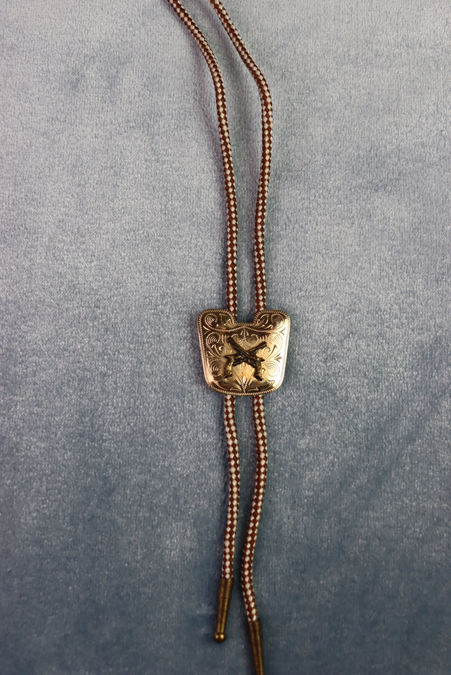 Vintage Crossed Pistols Bolo Western Tie