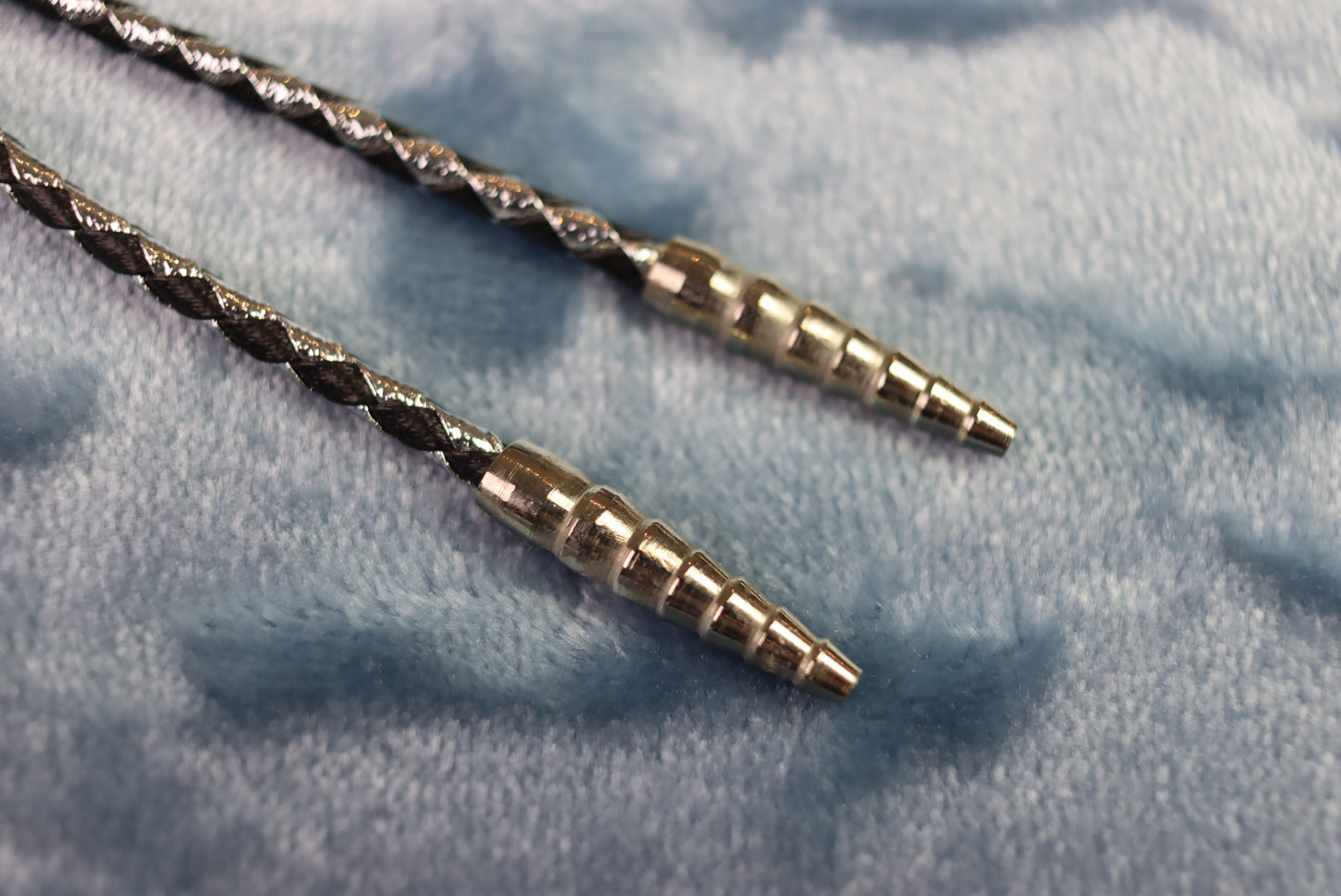 Vintage Silver Oval 3 Blue Stone Bolo Western Tie