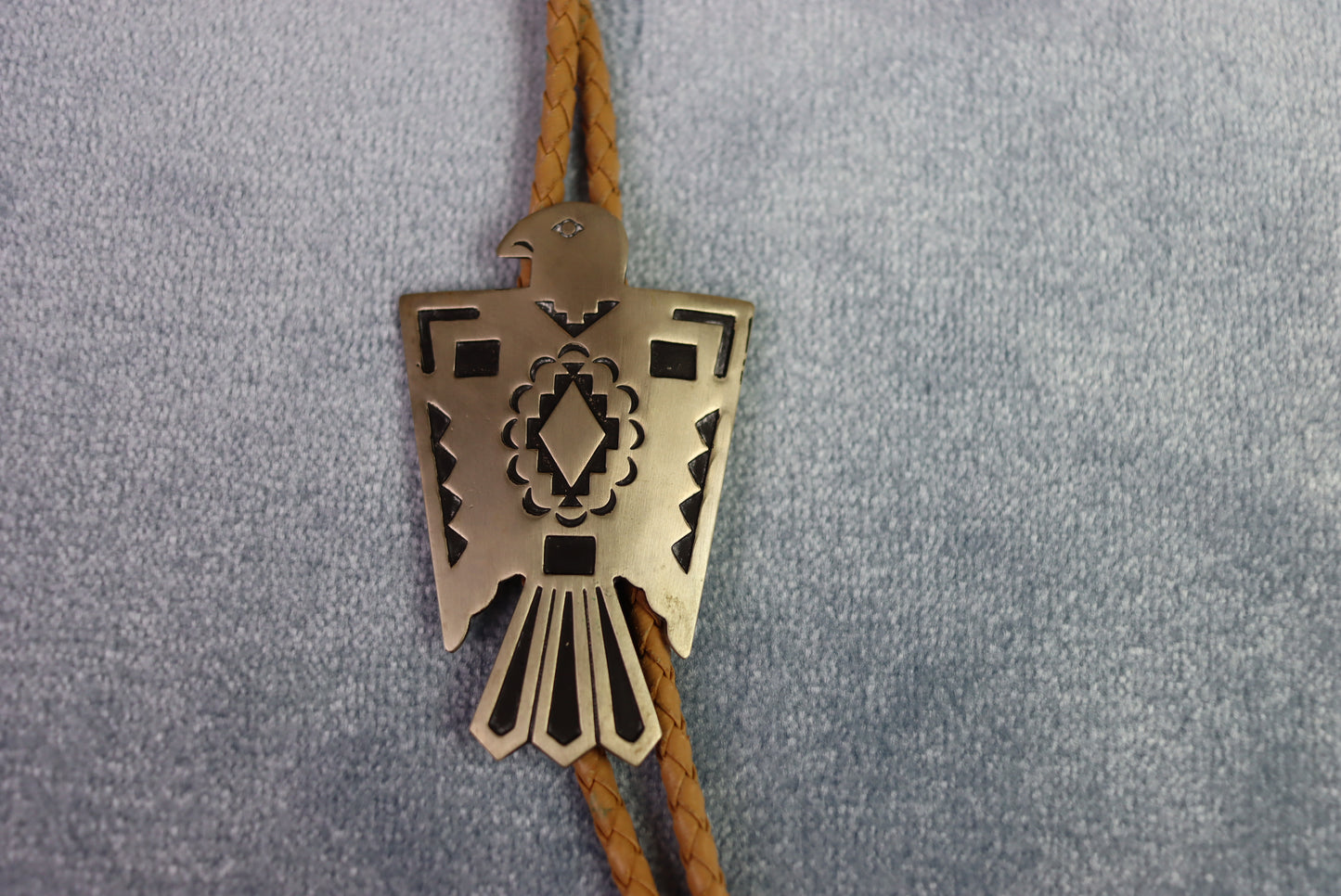Vintage Metal Indian Eagle Bolo Western Tie