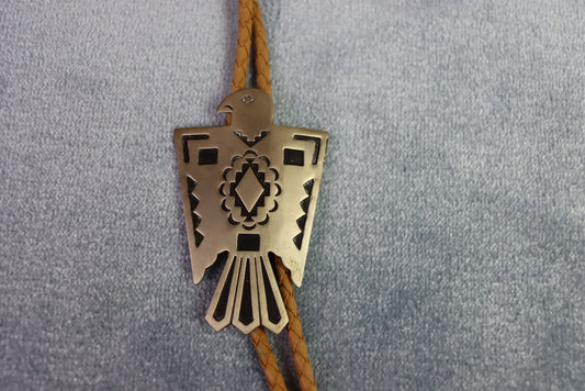 Vintage Metal Indian Eagle Bolo Western Tie