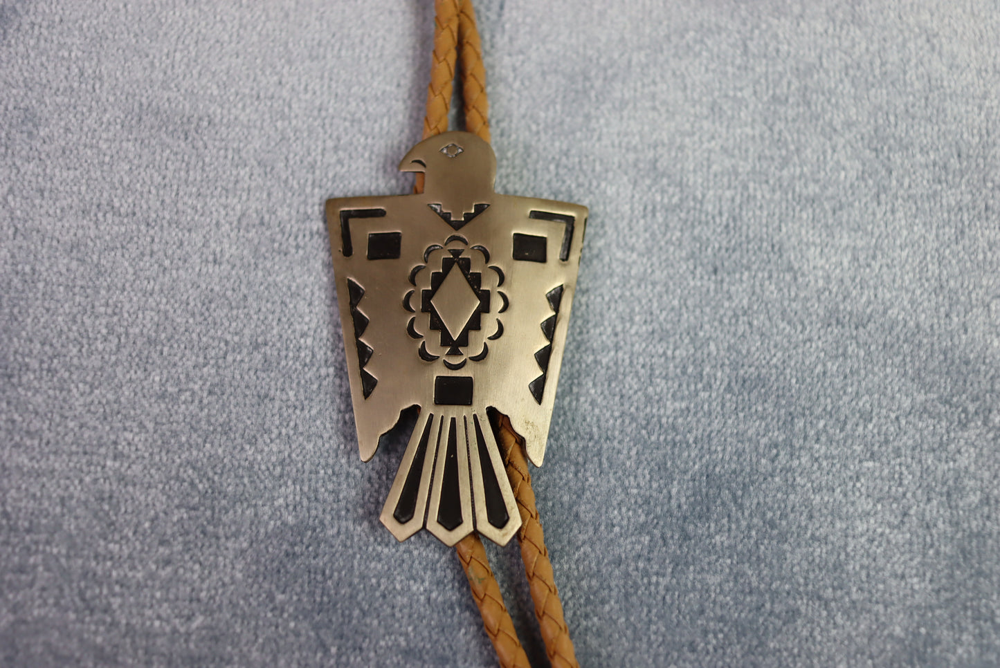 Vintage Metal Indian Eagle Bolo Western Tie