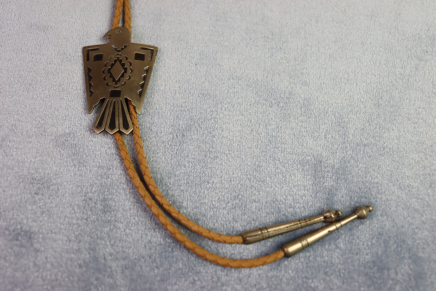 Vintage Metal Indian Eagle Bolo Western Tie