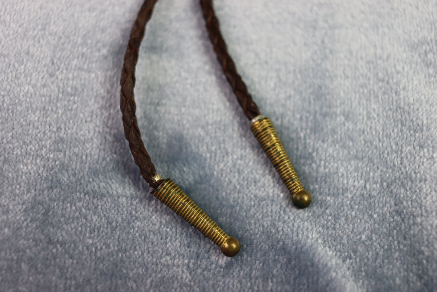 Vintage Silver & Gold Metal Eagle Oval Bolo Western Tie