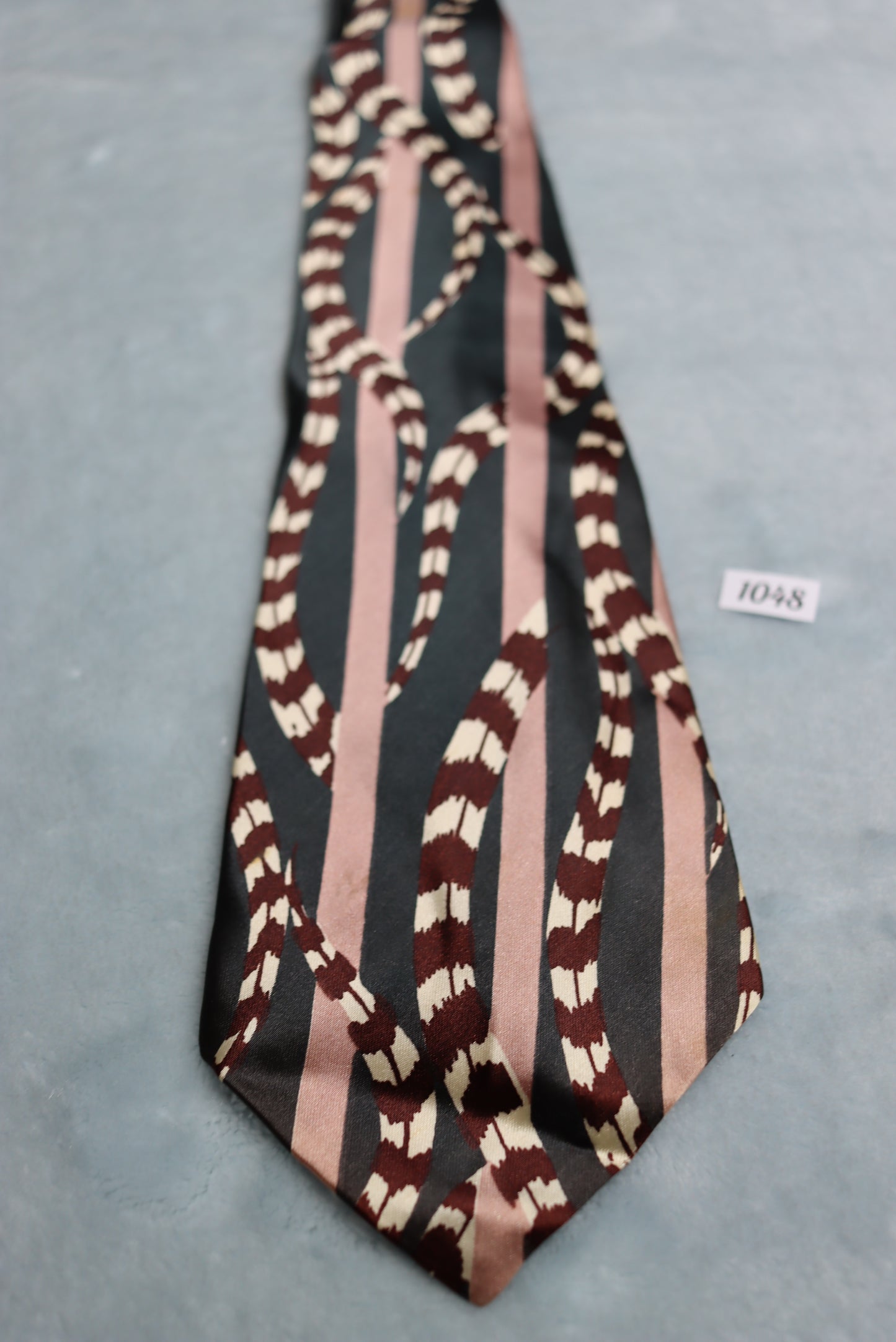 Vintage Elasto Merritt Cravats Stripes and Swirls 1940s Swing Tie