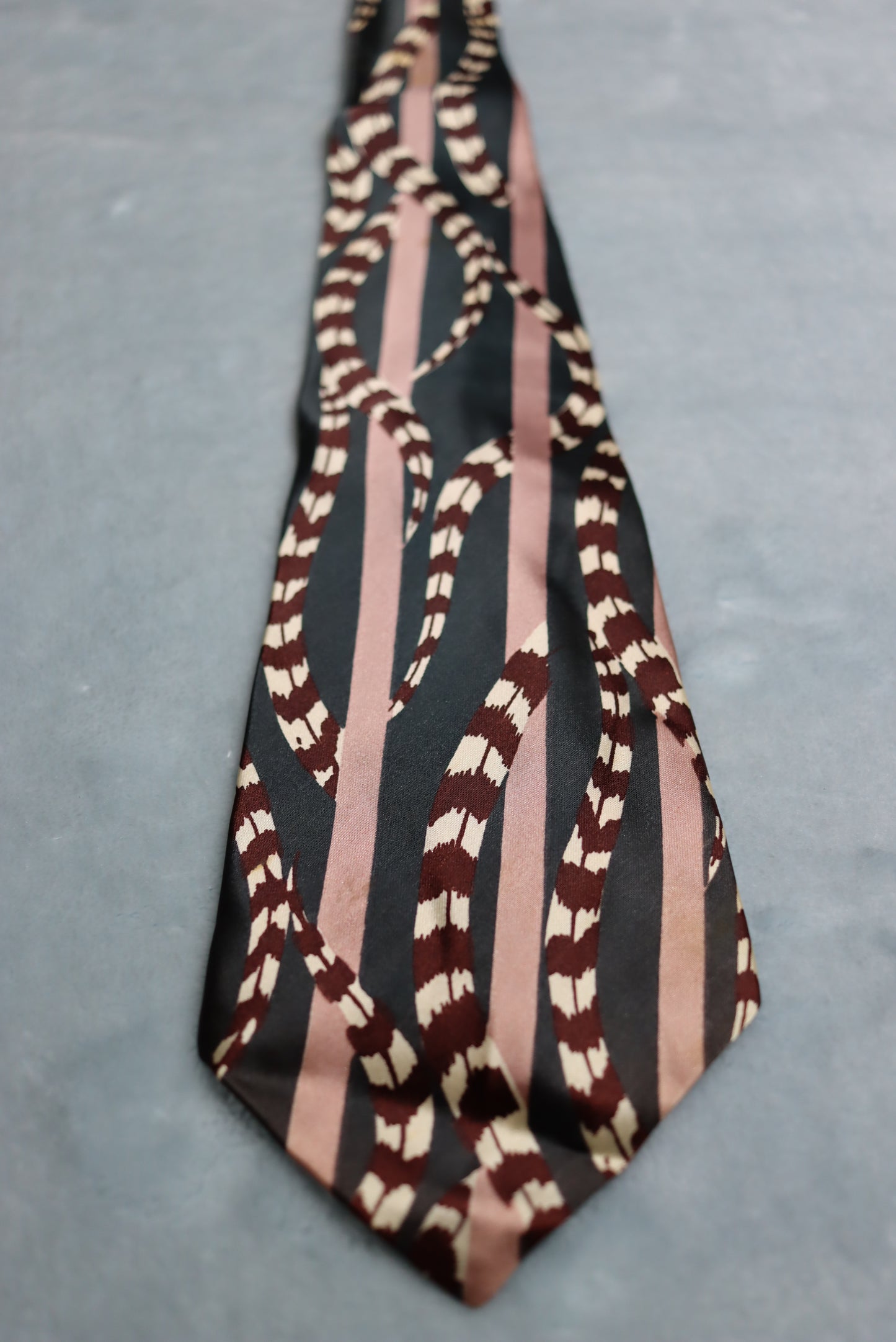 Vintage Elasto Merritt Cravats Stripes and Swirls 1940s Swing Tie