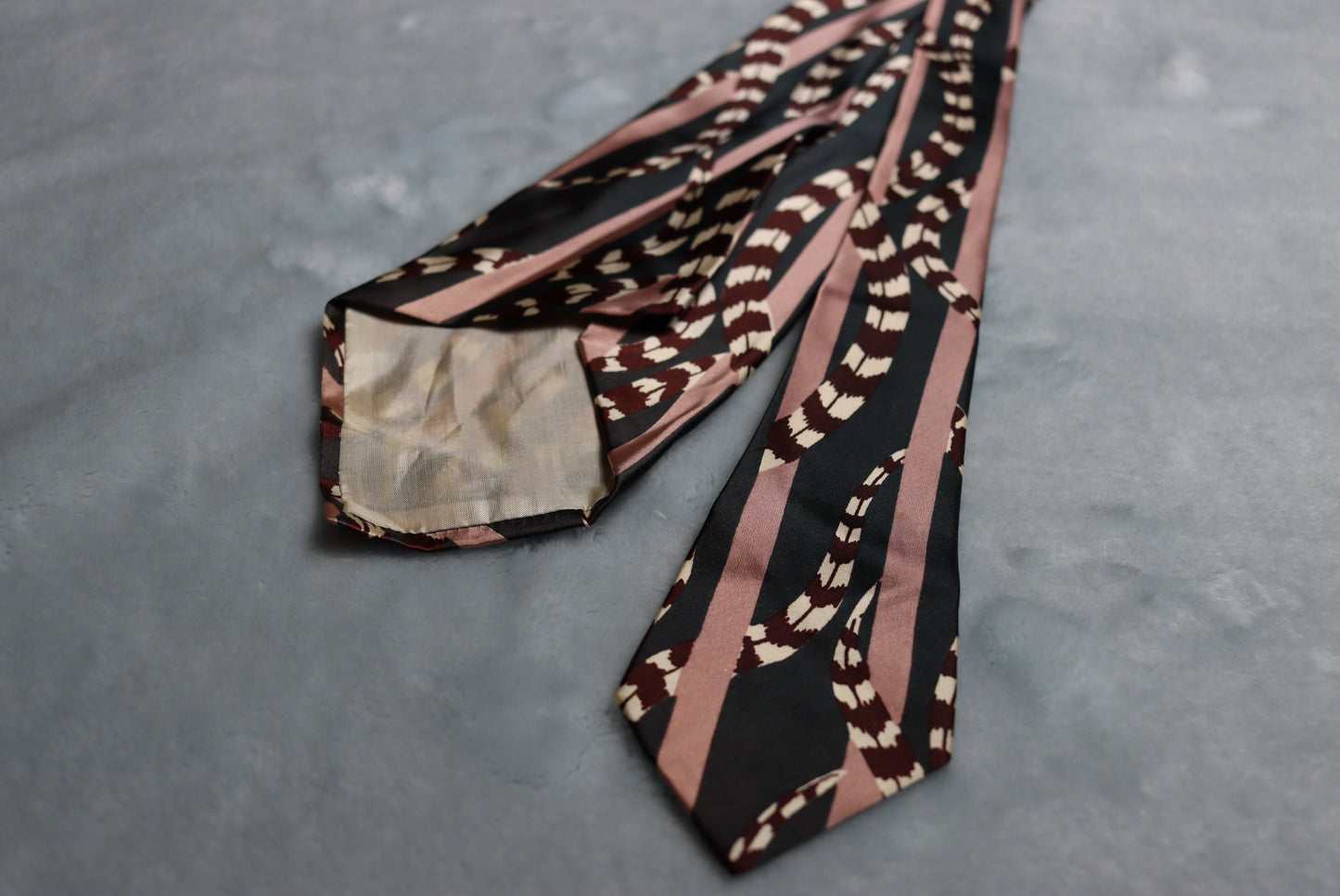 Vintage Elasto Merritt Cravats Stripes and Swirls 1940s Swing Tie