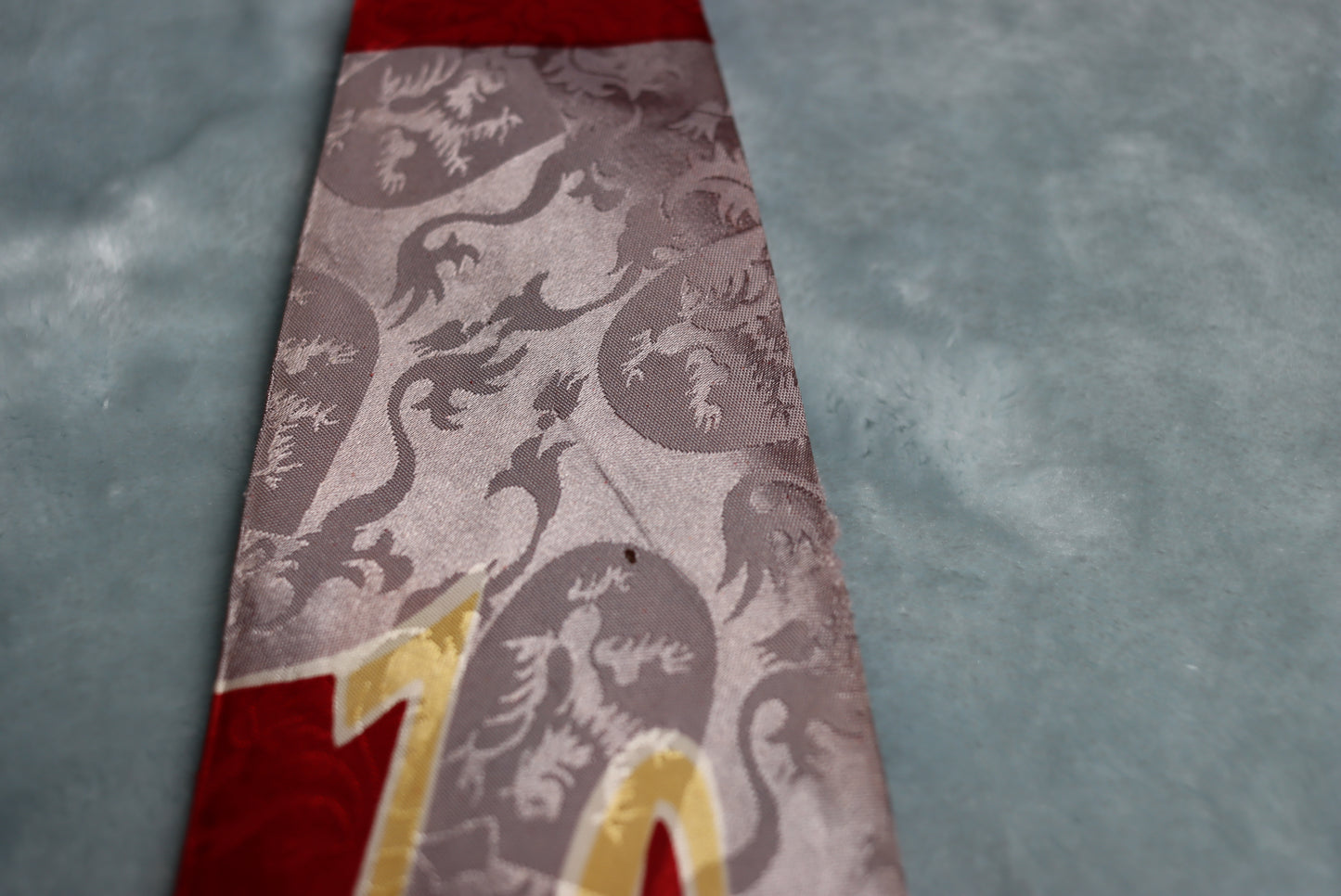 Vintage 1940s/50s Haband Burgundy Grey Cream Swing Tie