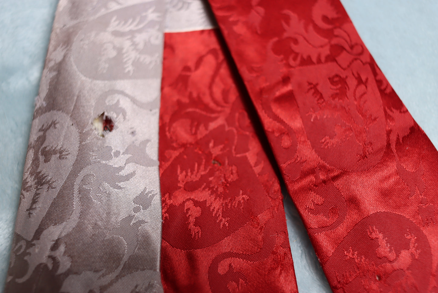 Vintage 1940s/50s Haband Burgundy Grey Cream Swing Tie