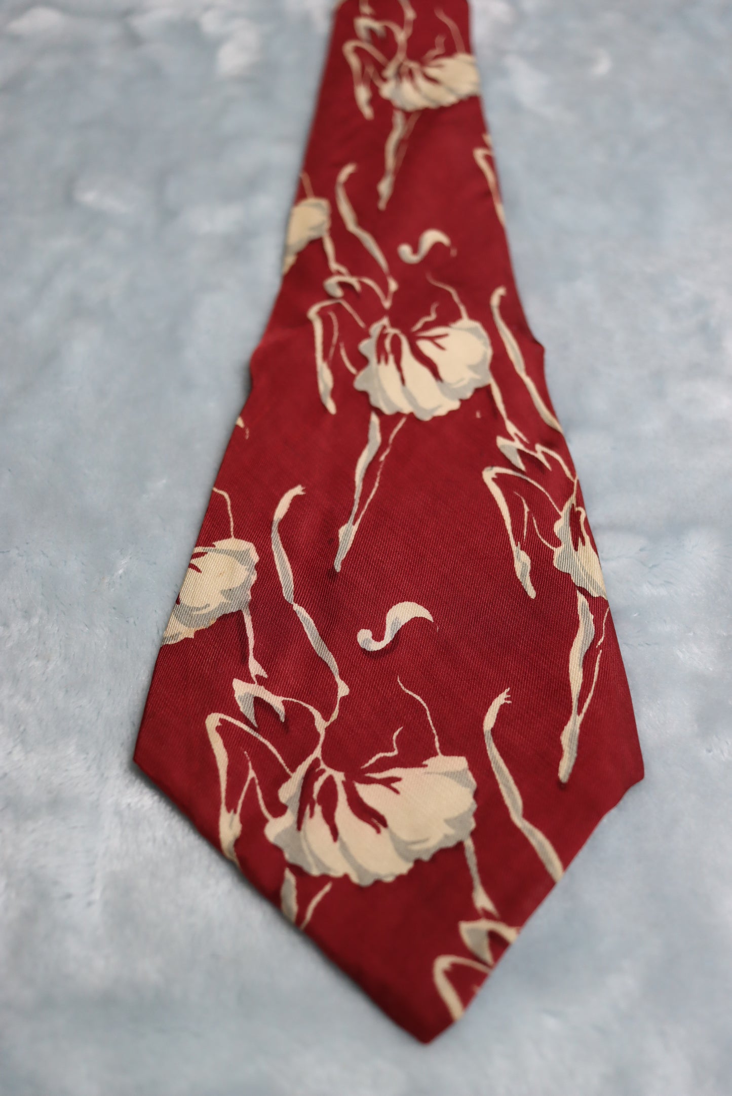 Vintage 1930s/40s brown Floral Design Swing Tie