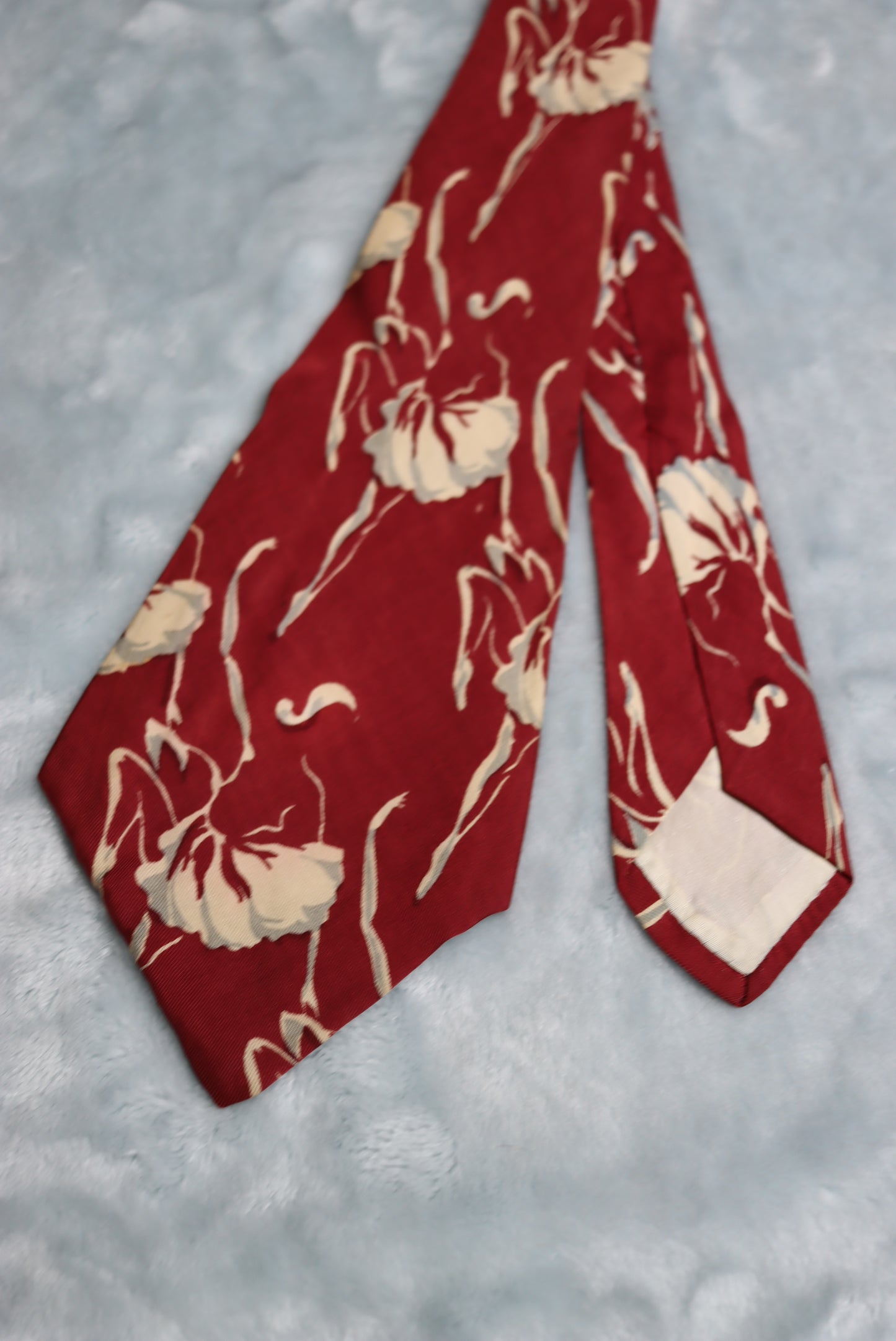 Vintage 1930s/40s brown Floral Design Swing Tie