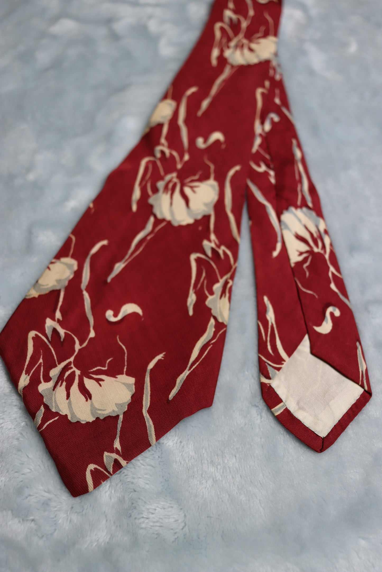 Vintage 1930s/40s brown Floral Design Swing Tie