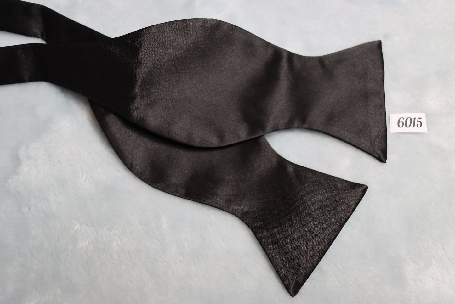 Black Satin Traditional Thistle Bow Tie