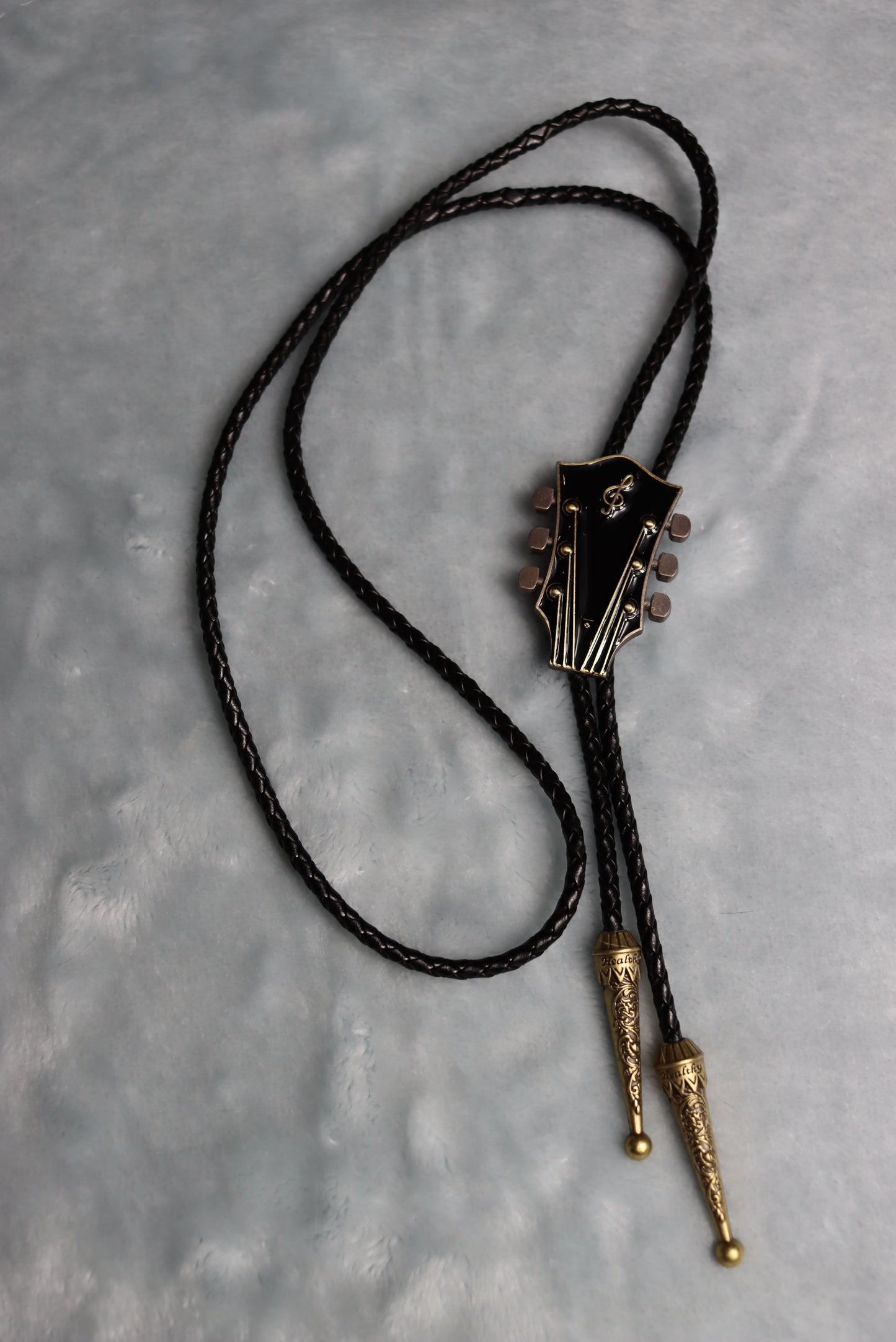 Treble Clef Music Guitar Headstock Bolo Western Tie