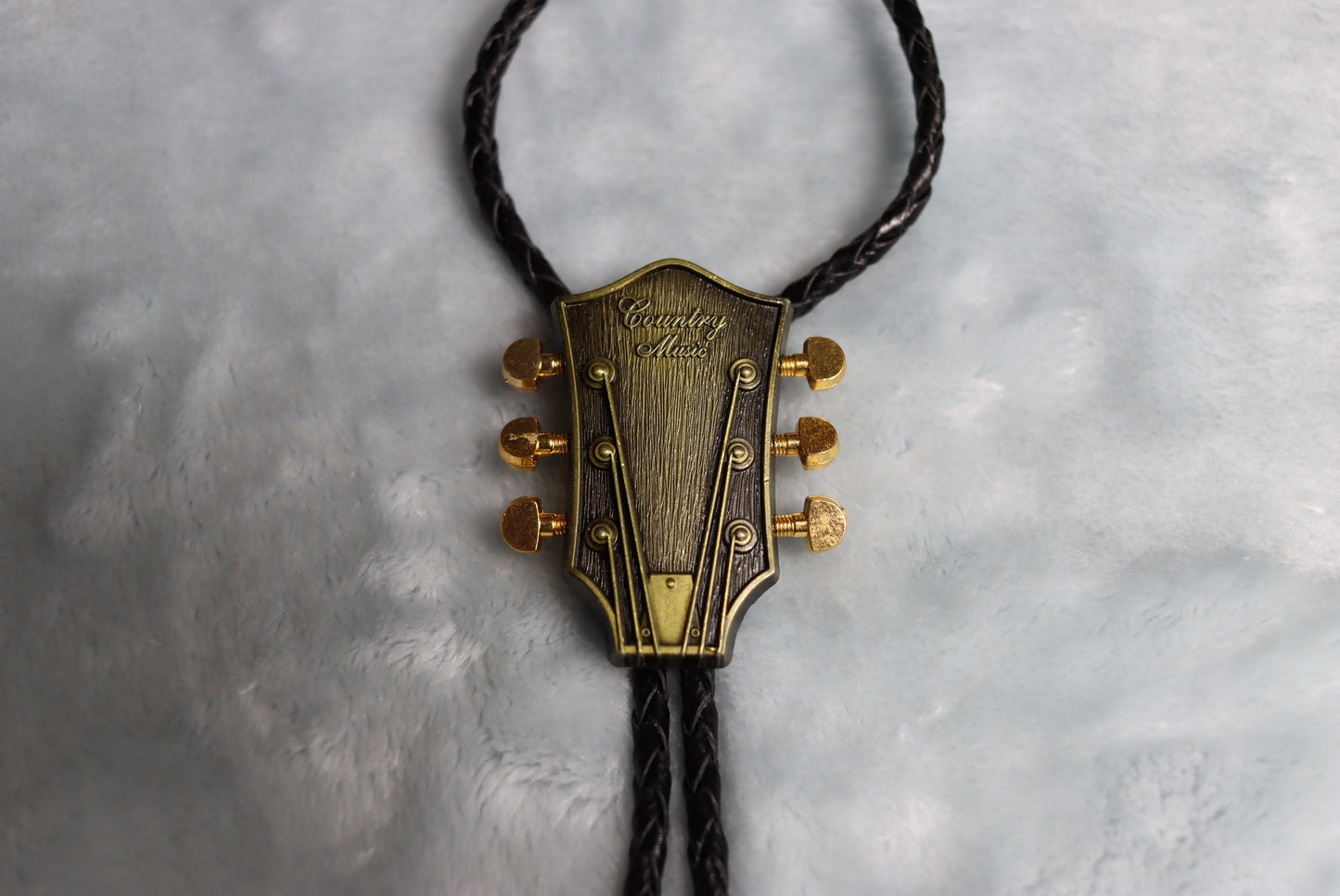 Country Music Guitar Headstock Bolo Western Tie