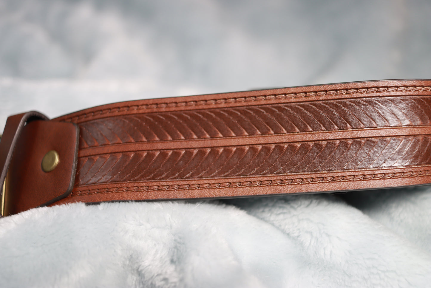 Large Brass Steers and Cowboys Buckle Western Cowboy Belt