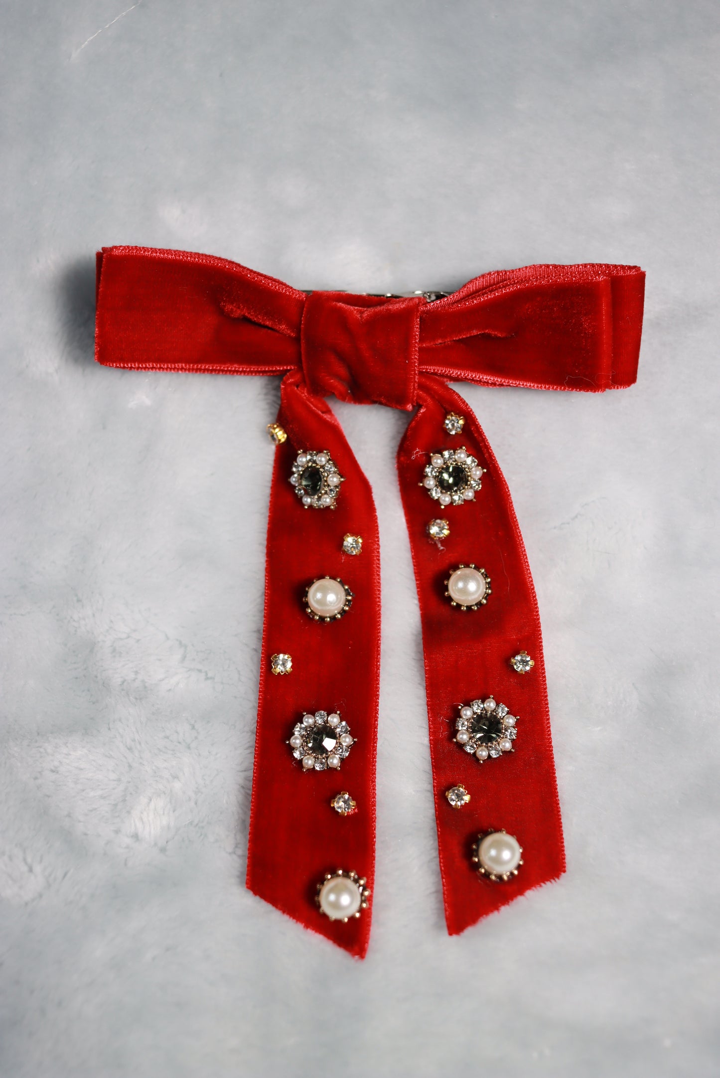 Red Velvet Jewelled Western Cowboy Kentucky Square Dance Bow Tie