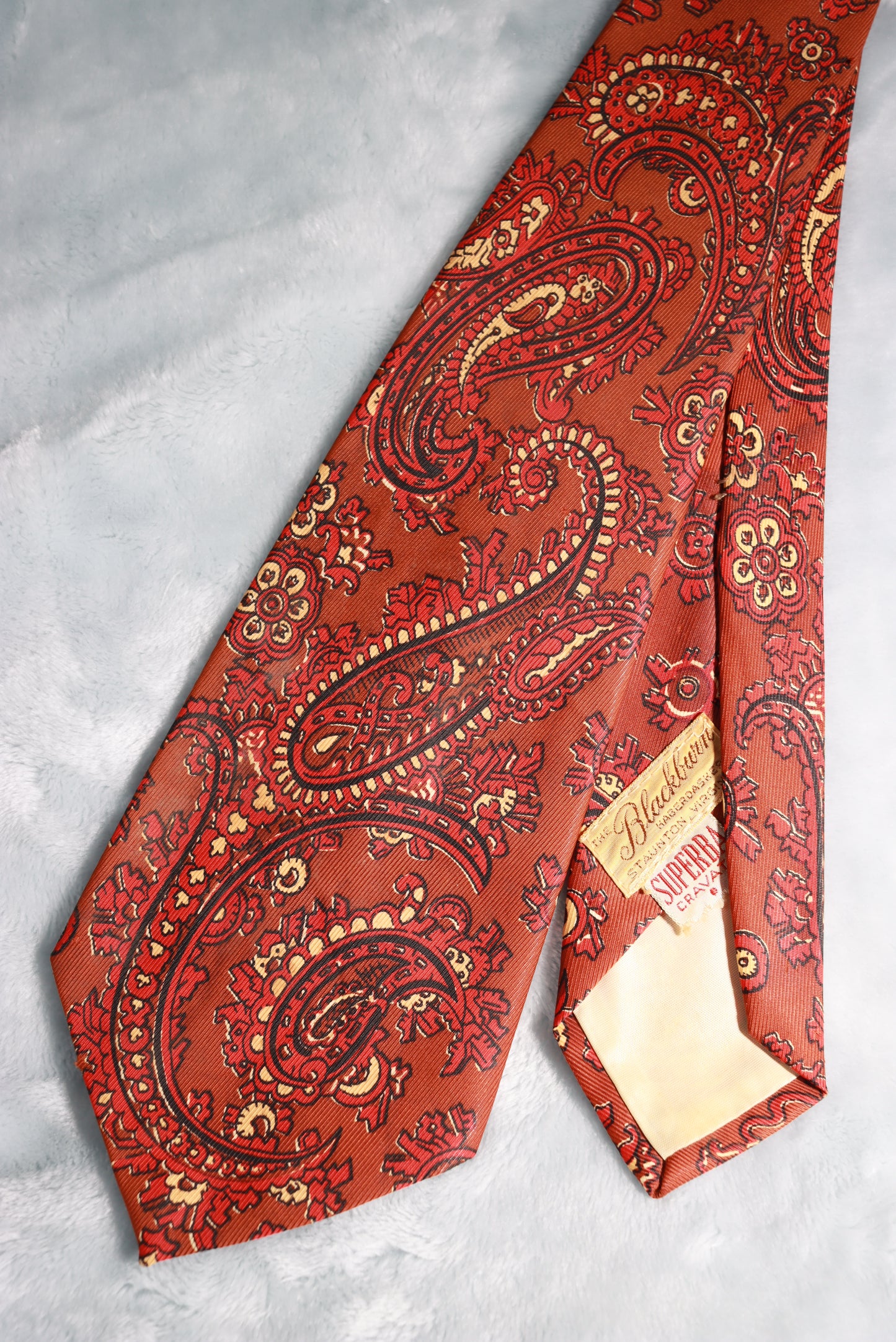 Vintage Superba Cravat The Persian Story Brown Swing Tie 1940s/50s