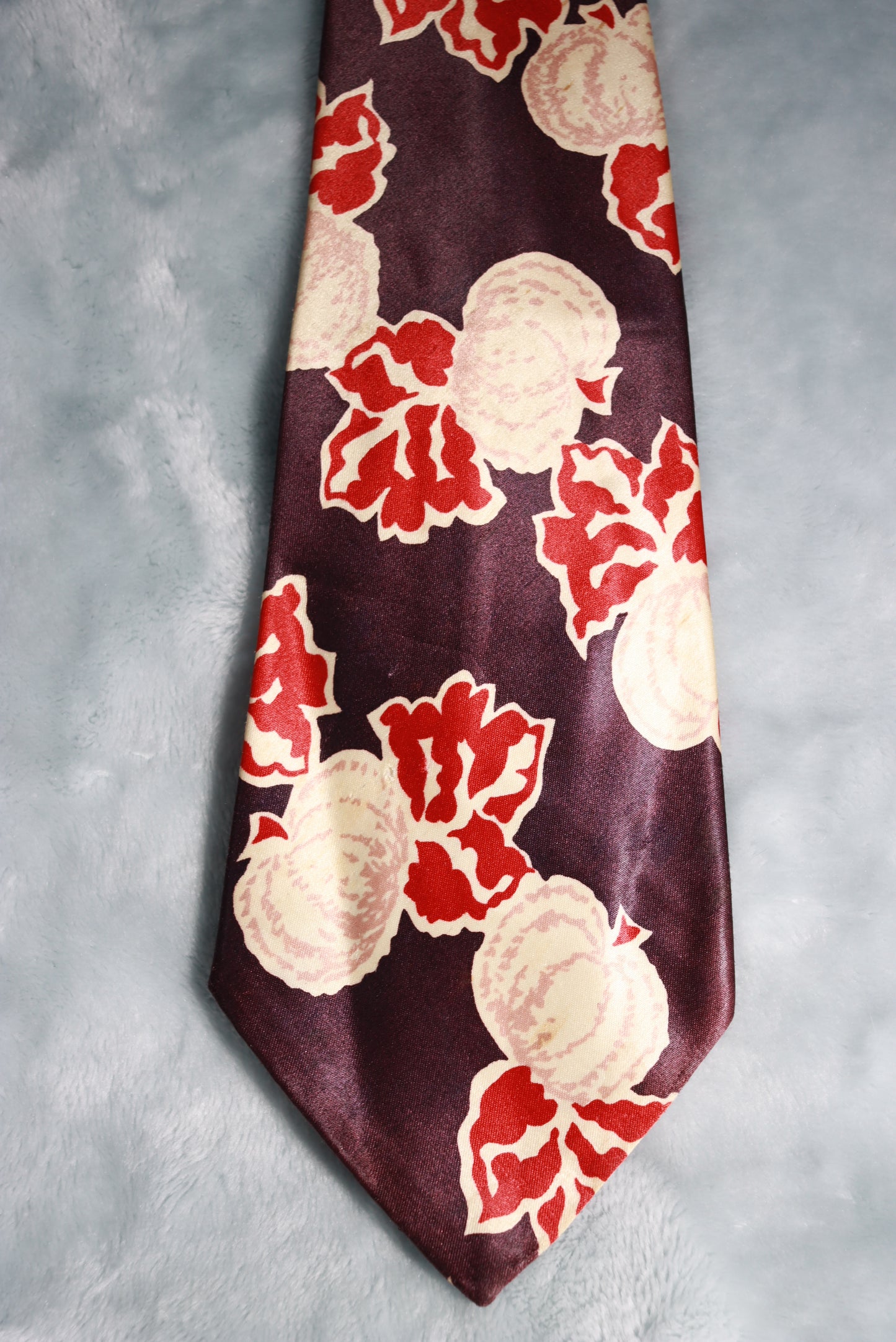 Vintage Arrow Blue Red Cream Pumpkin Swing Tie 1940s/50s