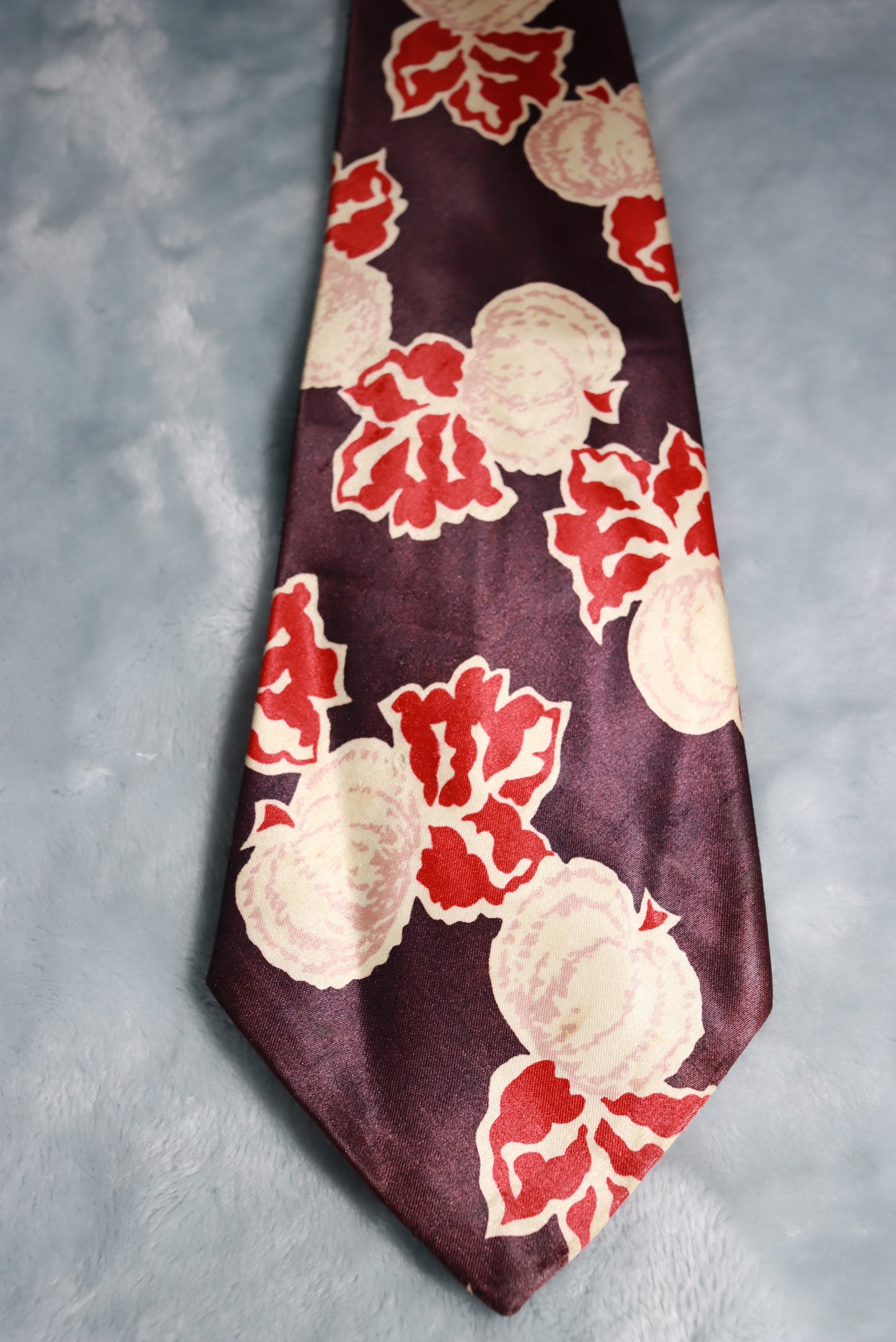 Vintage Arrow Blue Red Cream Pumpkin Swing Tie 1940s/50s
