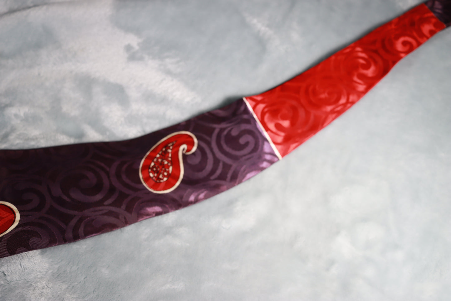 Vintage Purple and Red Paisley Patch Swing Tie 1940s/50s