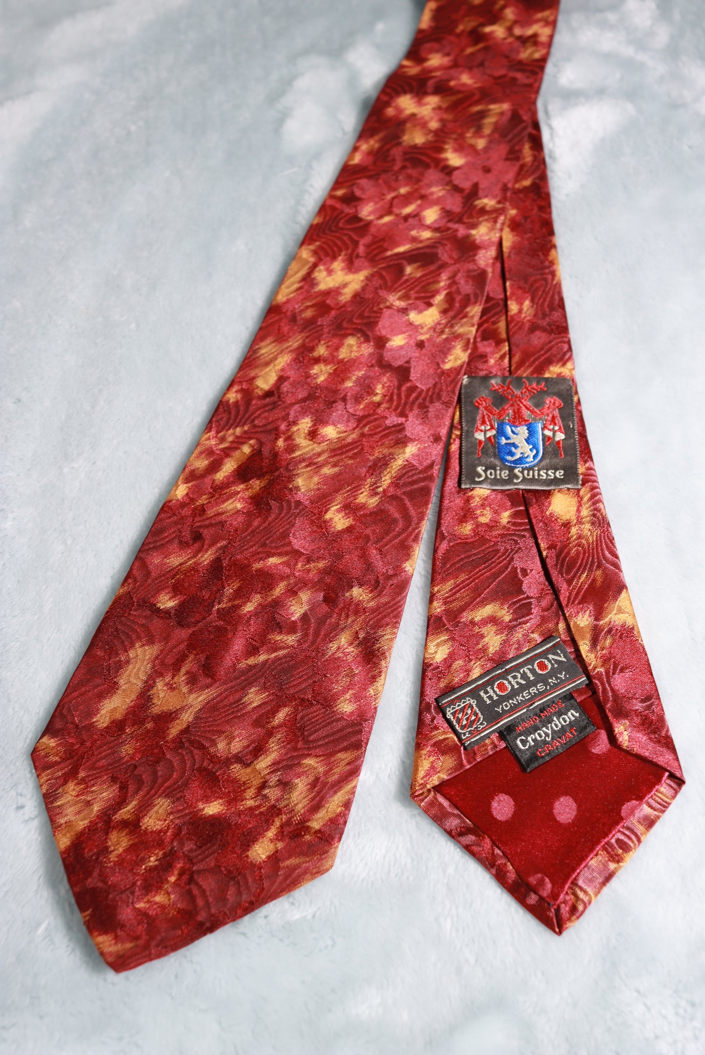 Vintage Swiss Silk Croydon Cravat Swing Tie 1940s/50s