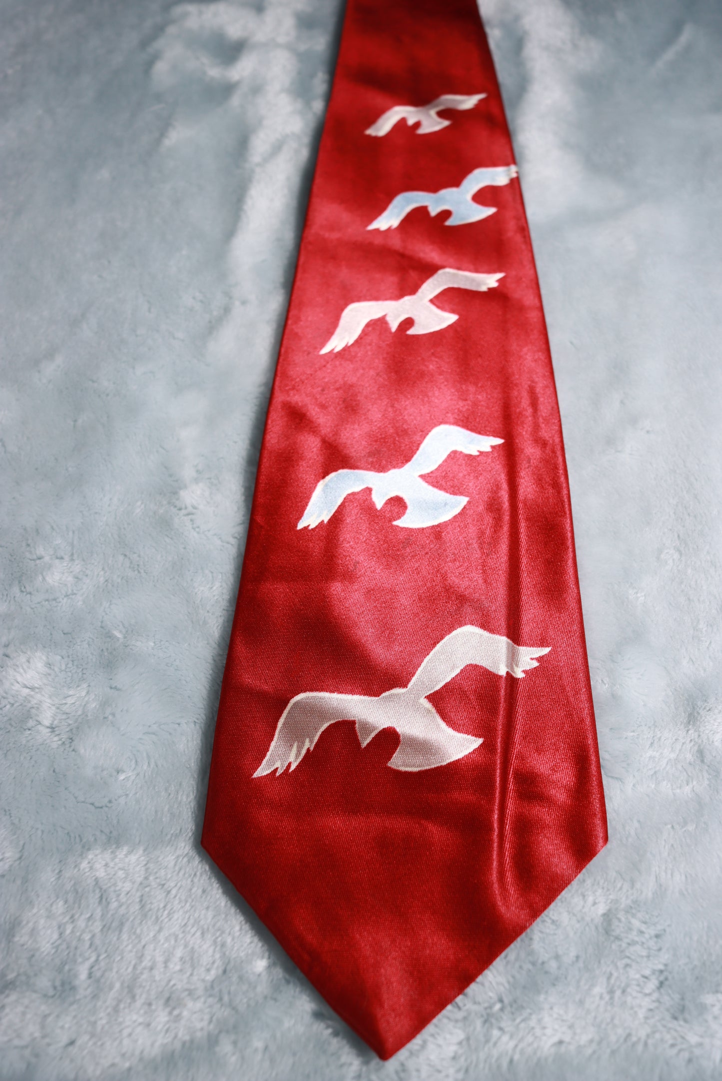 Vintage Towncraft Deluxe Satin Birds Swing Tie 1940s/50s