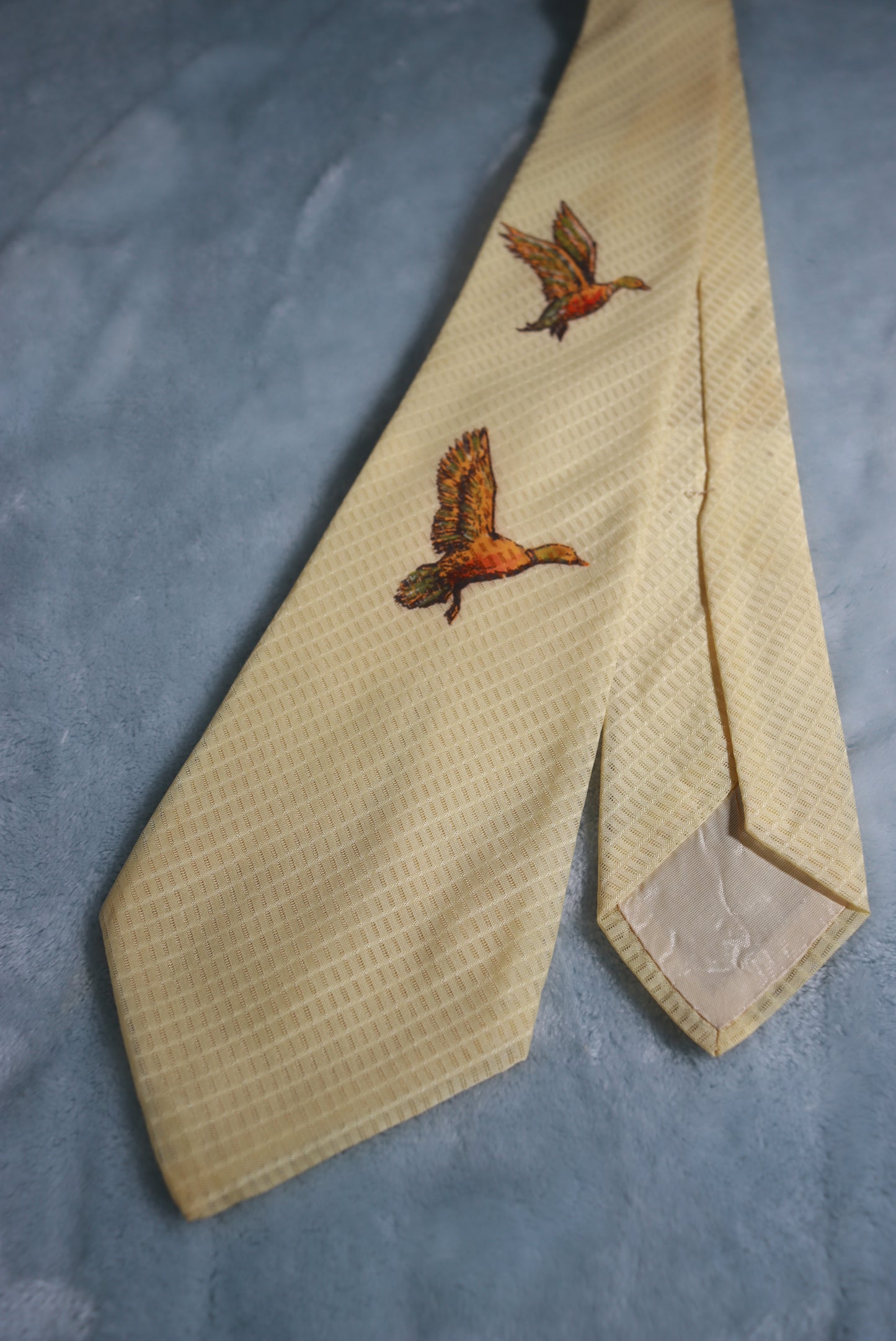 Vintage Pilgrim Cravats Flying Ducks Swing Tie 1940s/50s