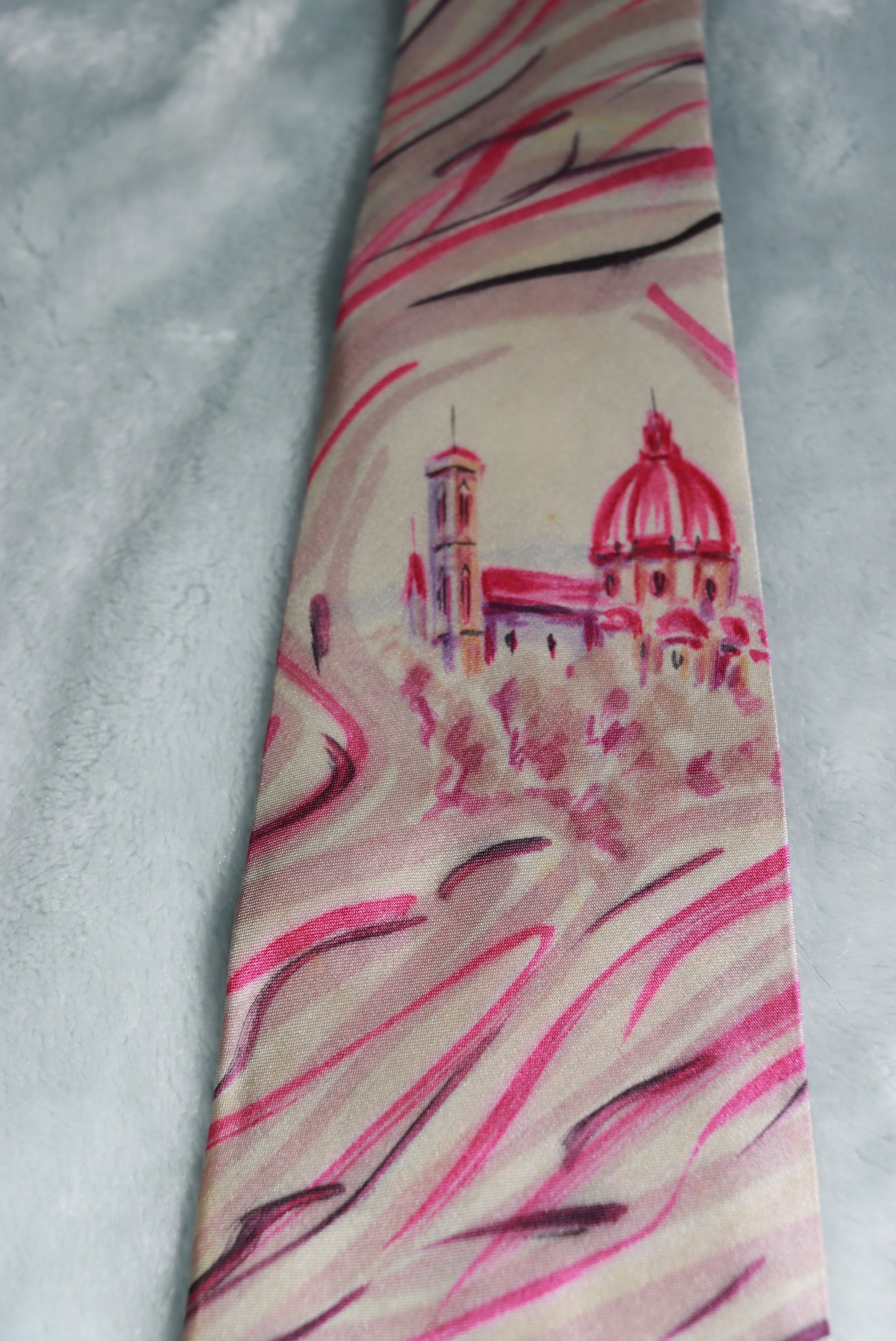 Vintage Mode Leonella Hand Painted Tie 1960s/70s