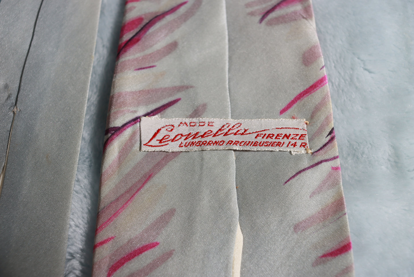 Vintage Mode Leonella Hand Painted Tie 1960s/70s