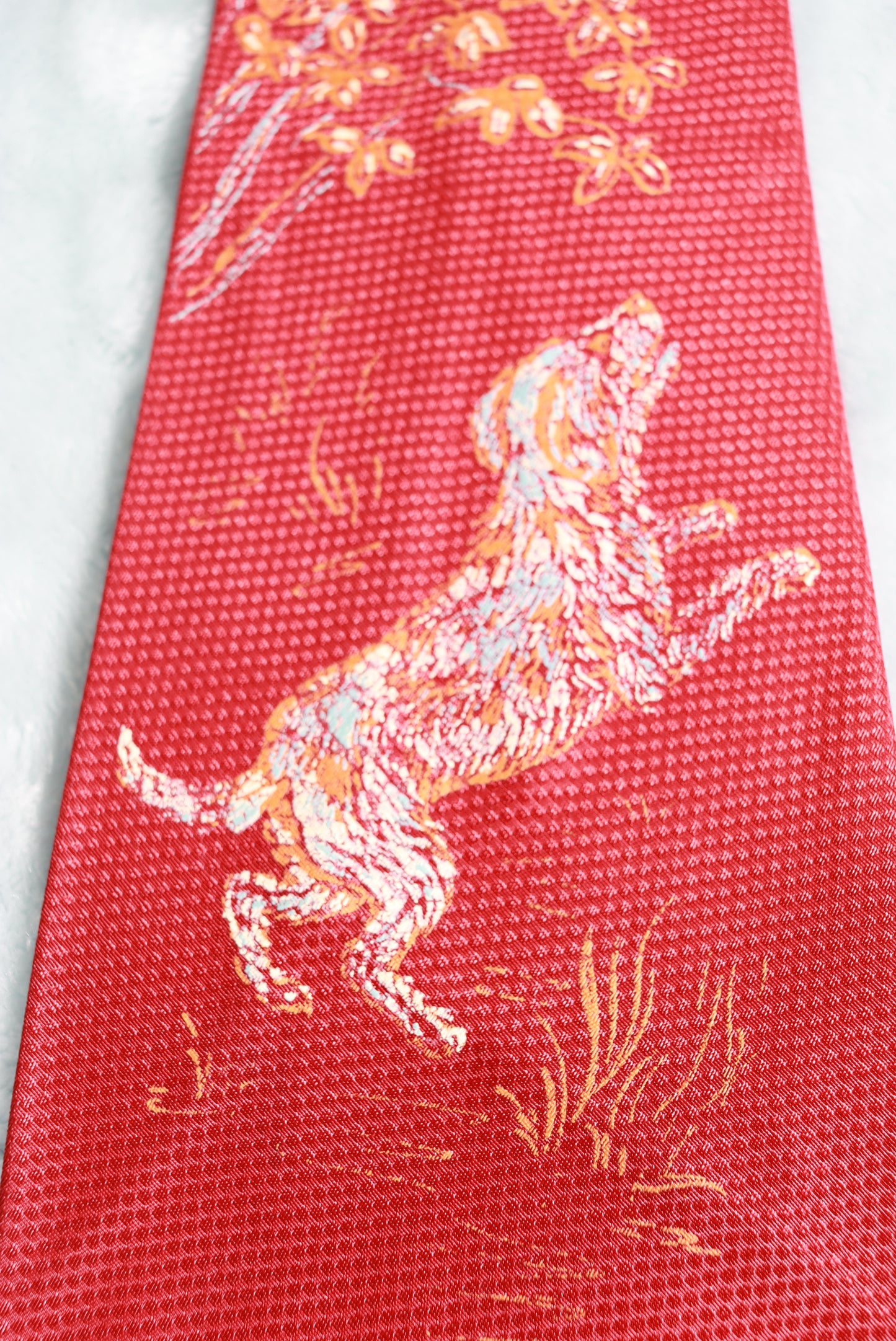 Vintage Towncraft Dog Chasing Birds Swing Tie 1940s/50s