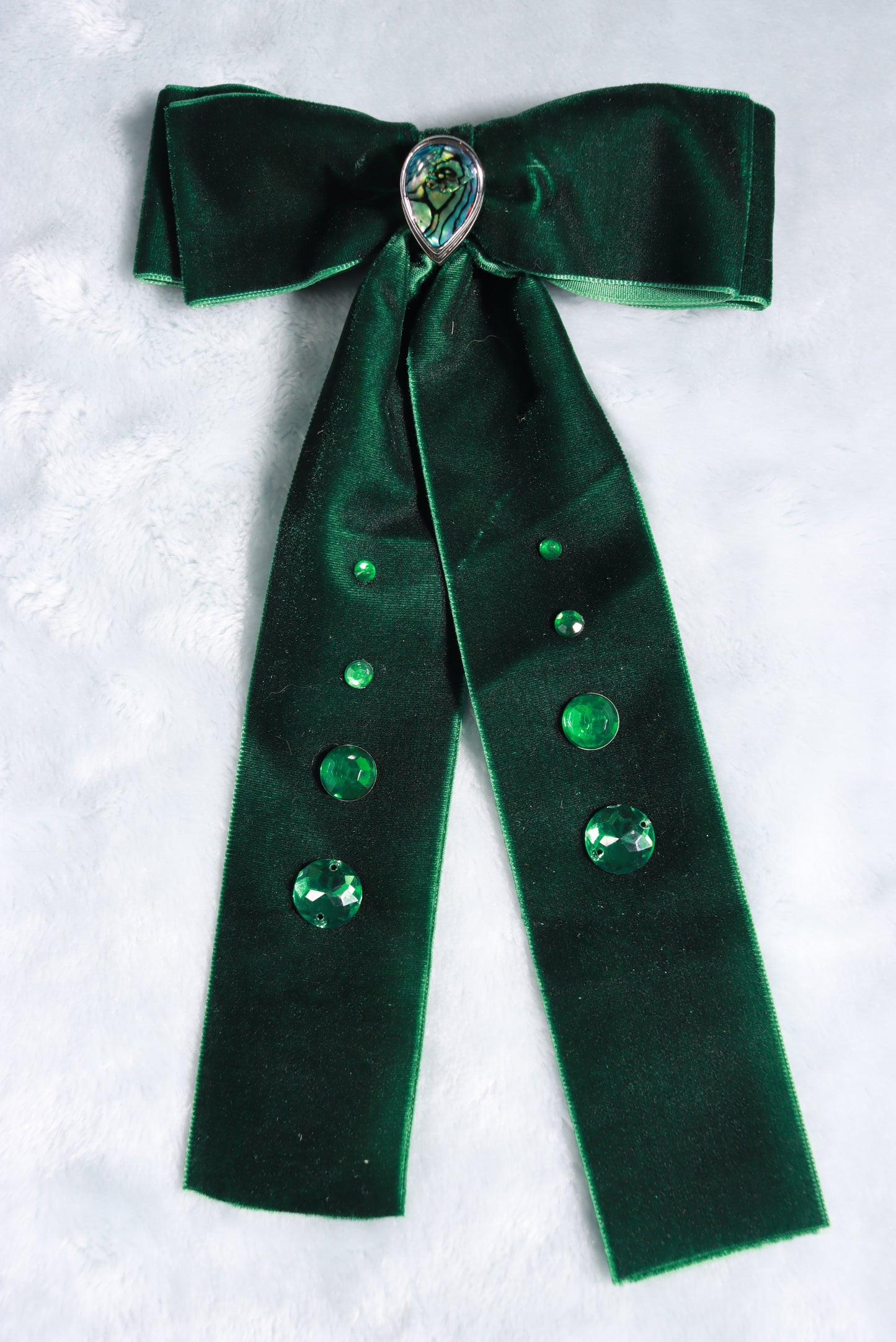 New Large Green Velvet Cabochon Western Kentucky Bow Tie