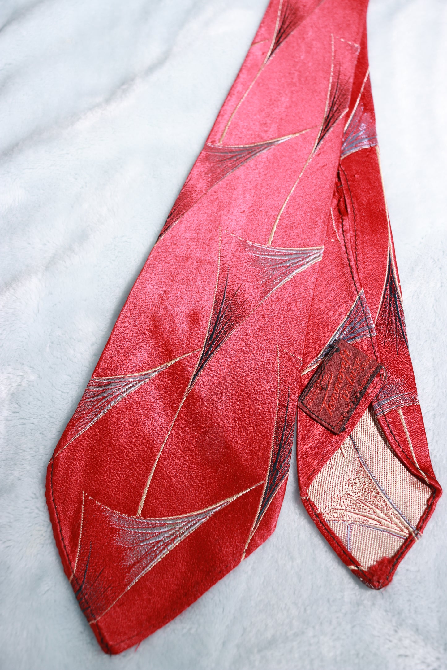 Vintage Towncraft Deluxe Woven Pattern Swing Tie 1940s/50s