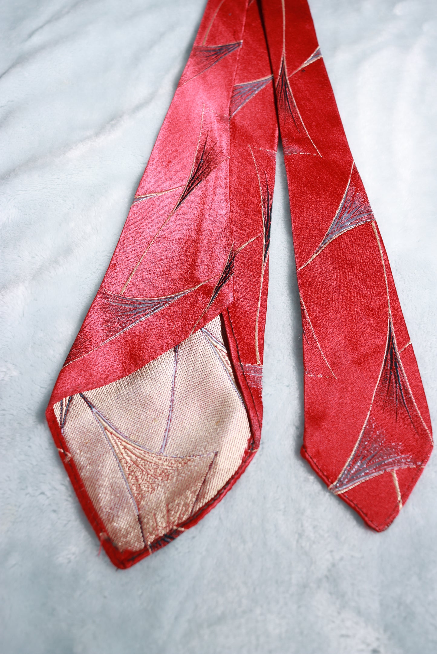 Vintage Towncraft Deluxe Woven Pattern Swing Tie 1940s/50s