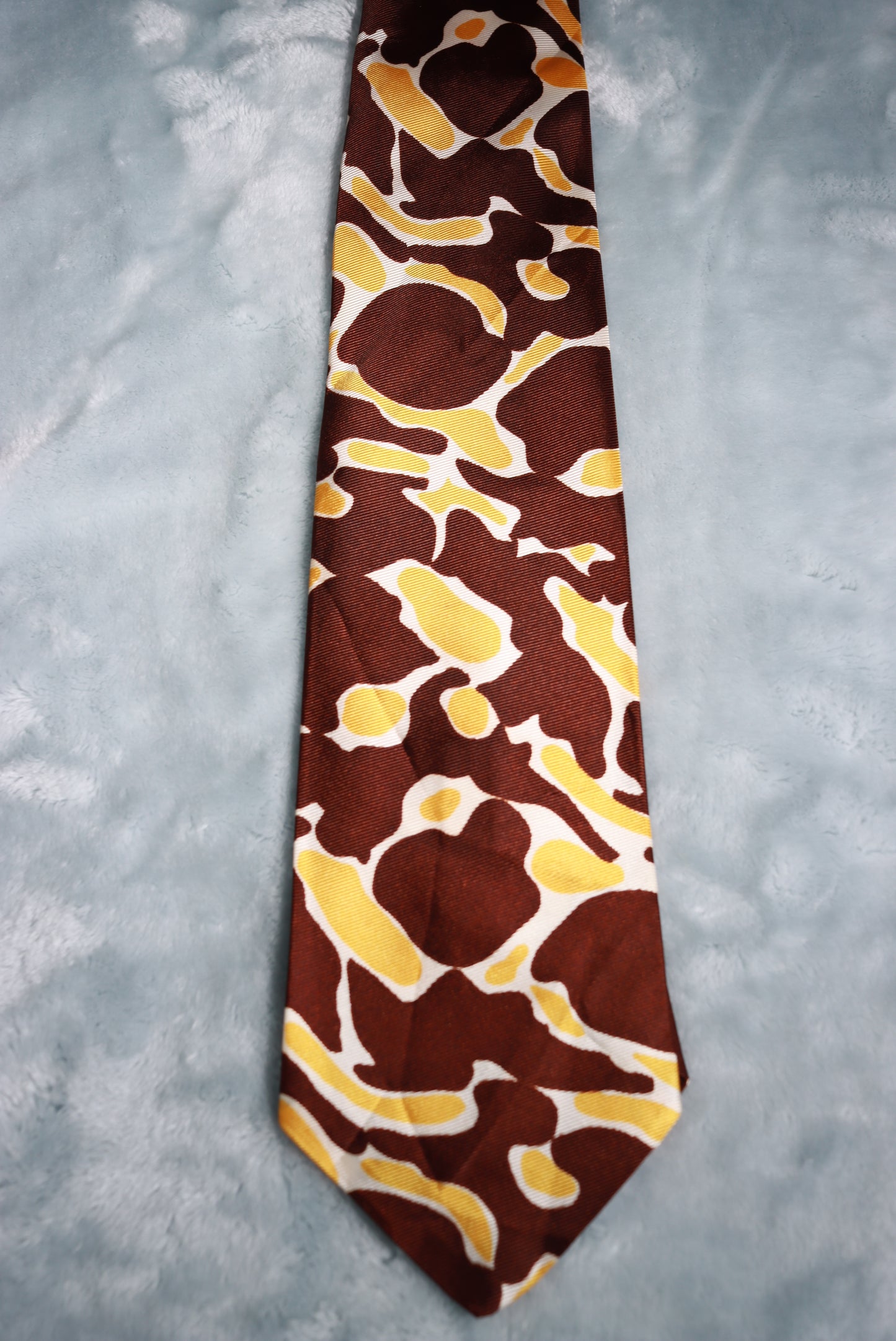 Vintage Rhodia Texnova Brown Cream Gold Swing Tie 1940s/50s