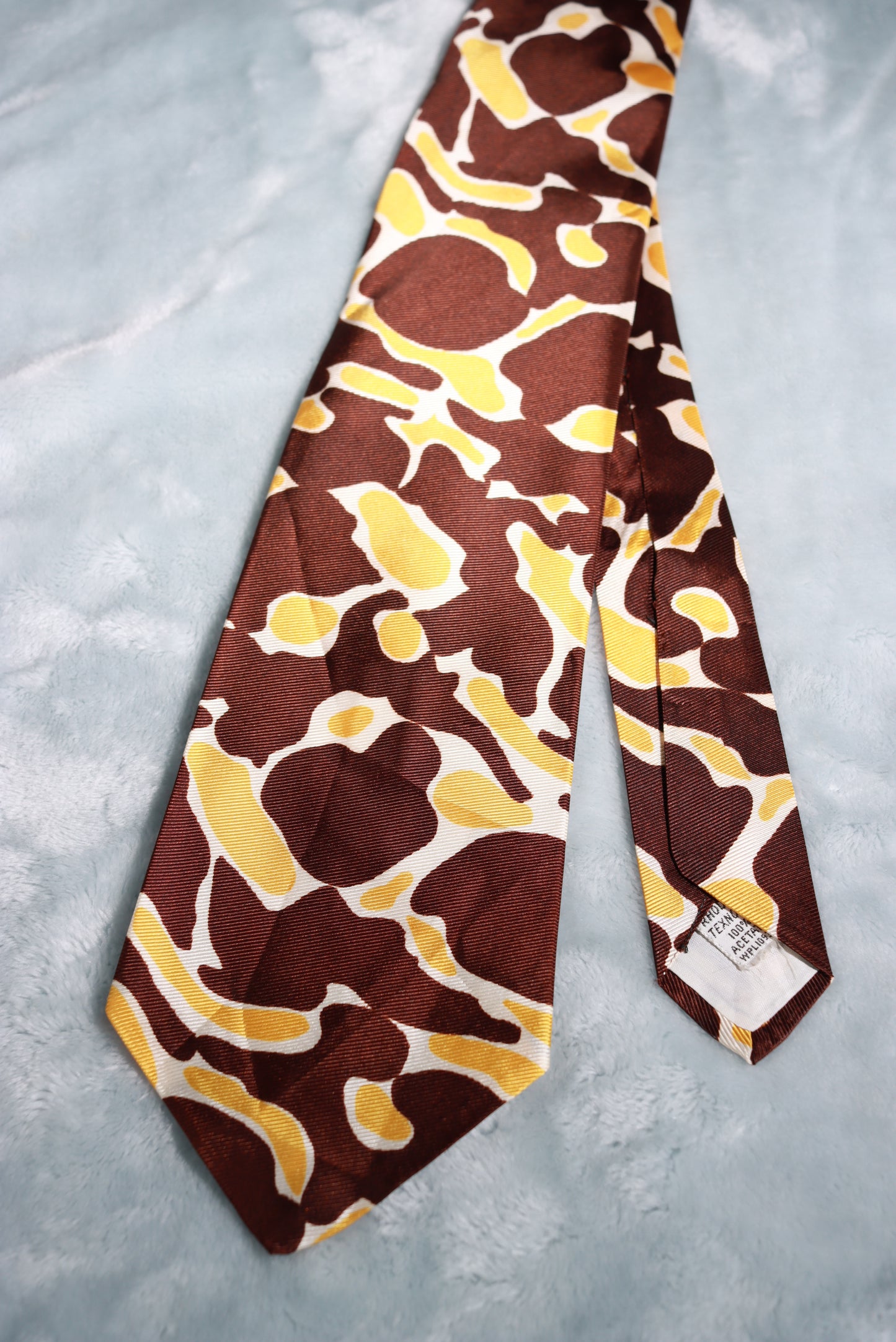Vintage Rhodia Texnova Brown Cream Gold Swing Tie 1940s/50s
