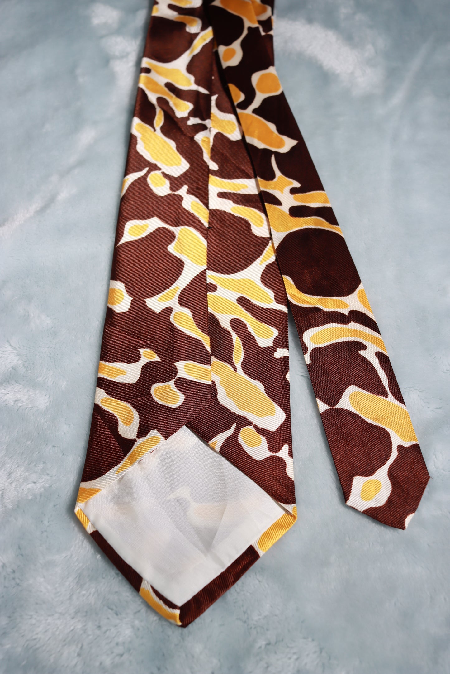 Vintage Rhodia Texnova Brown Cream Gold Swing Tie 1940s/50s