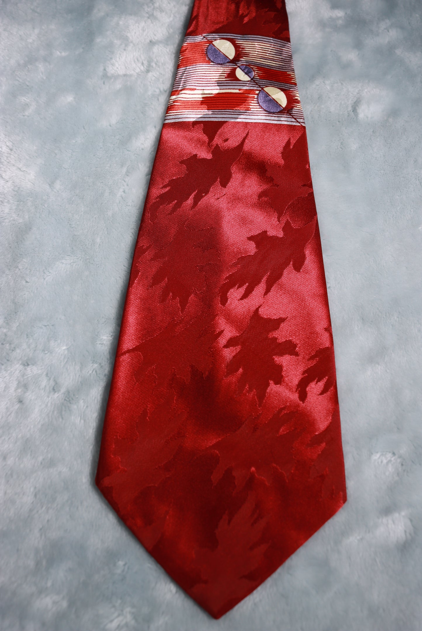 Vintage Anderson Jacquard Burgundy Swing Tie 1940s/50s