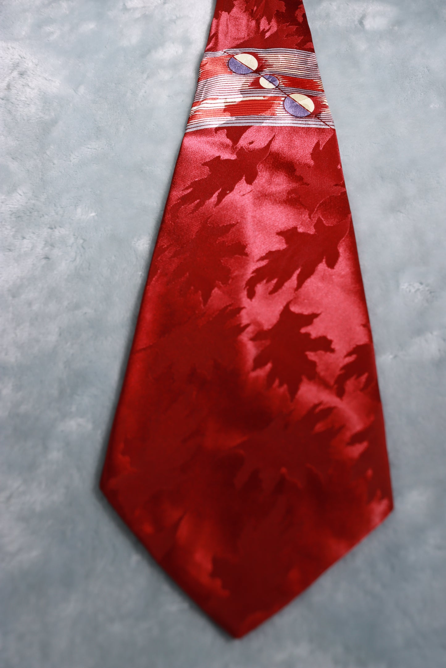 Vintage Anderson Jacquard Burgundy Swing Tie 1940s/50s
