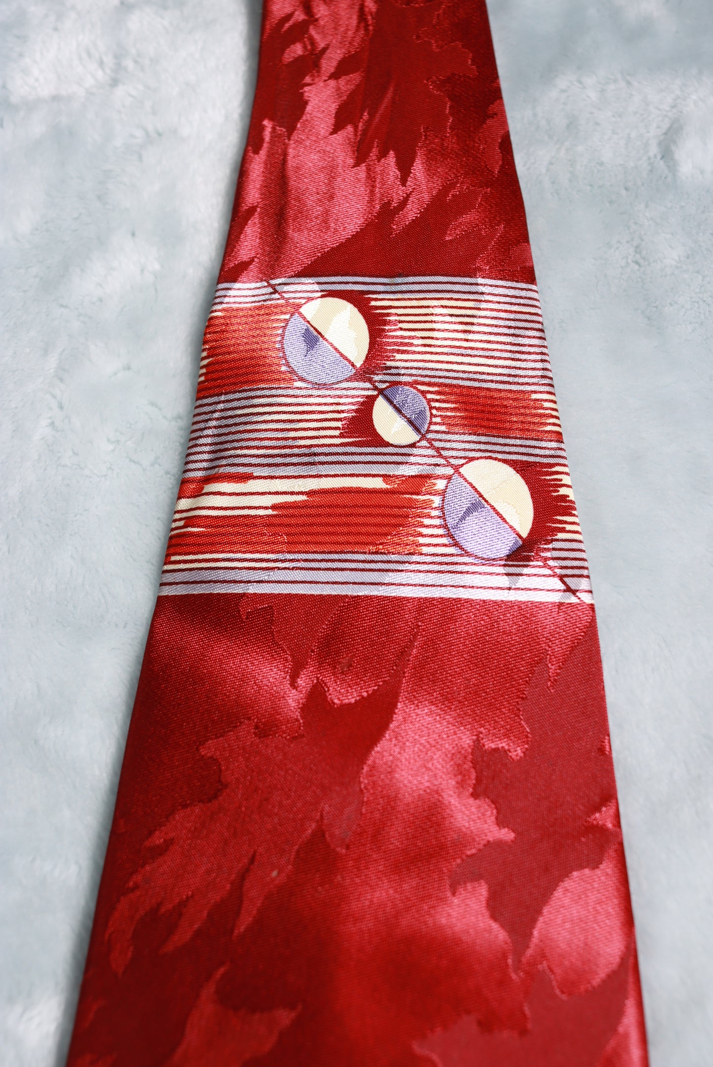 Vintage Anderson Jacquard Burgundy Swing Tie 1940s/50s